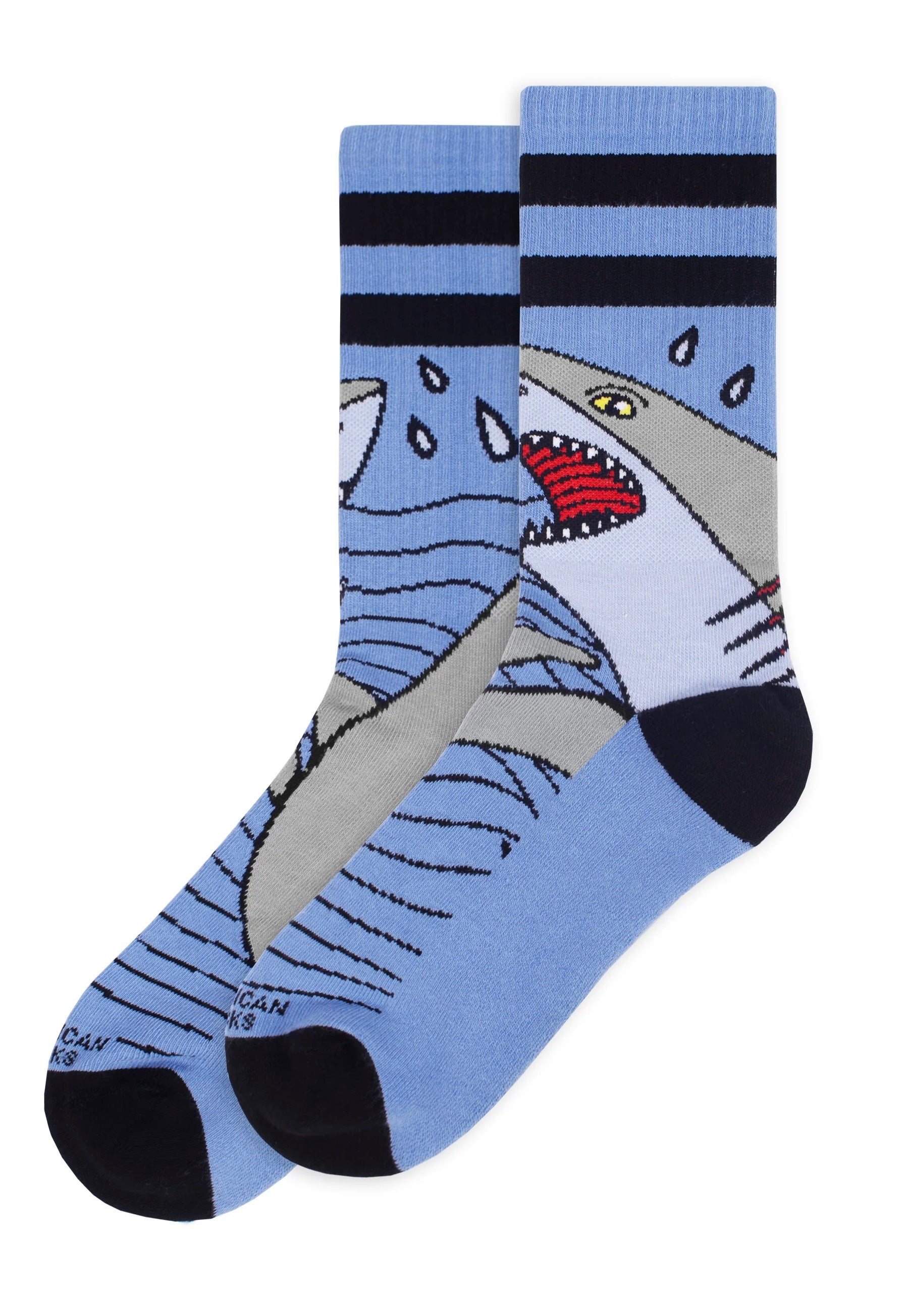 American Socks - Shark Strike Mid High Purple - Socks | Neutral-Image