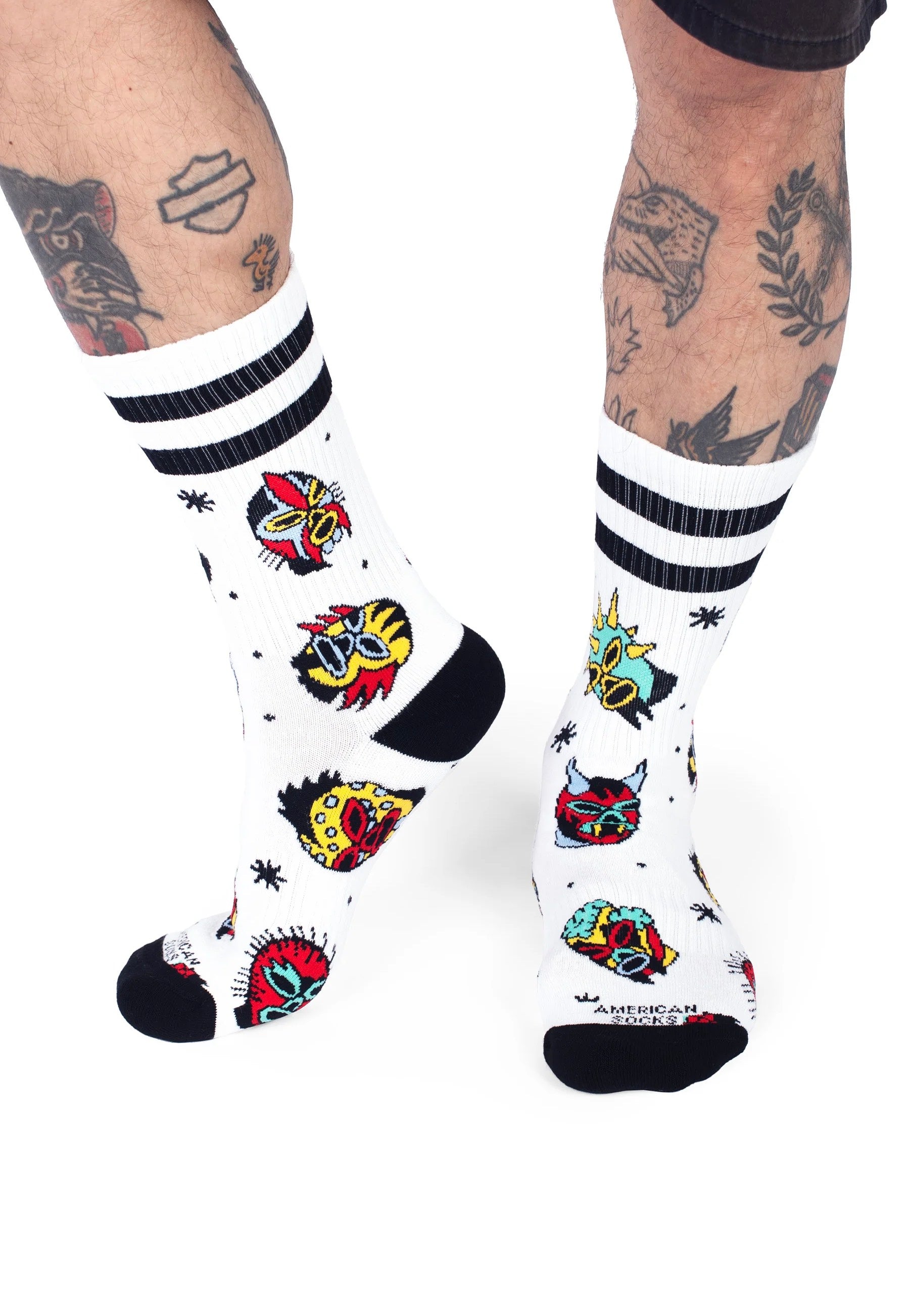 American Socks - El Luchador Mid High White - Socks | Neutral-Image