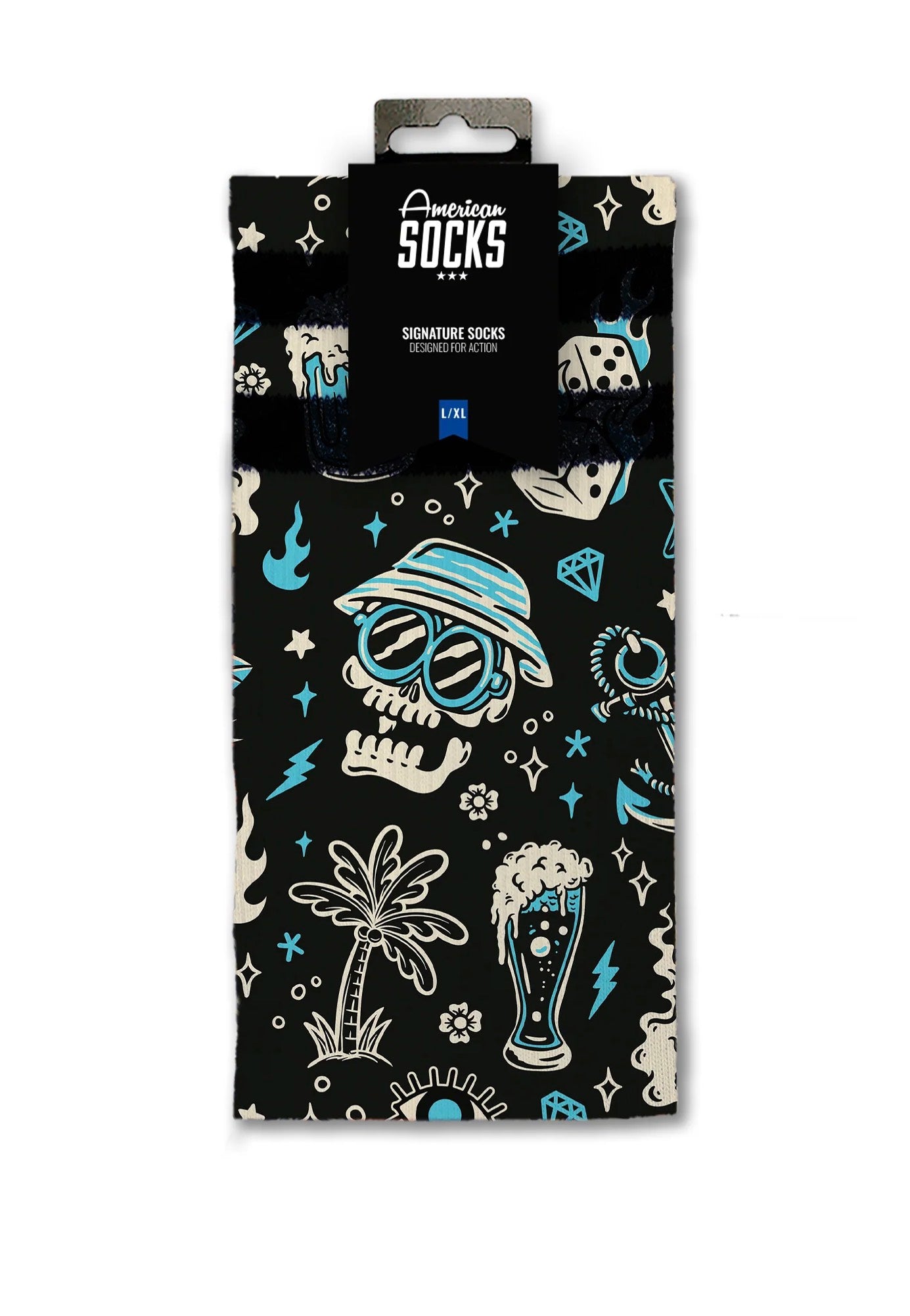 American Socks - Dopamine Mid High Black - Socks | Neutral-Image