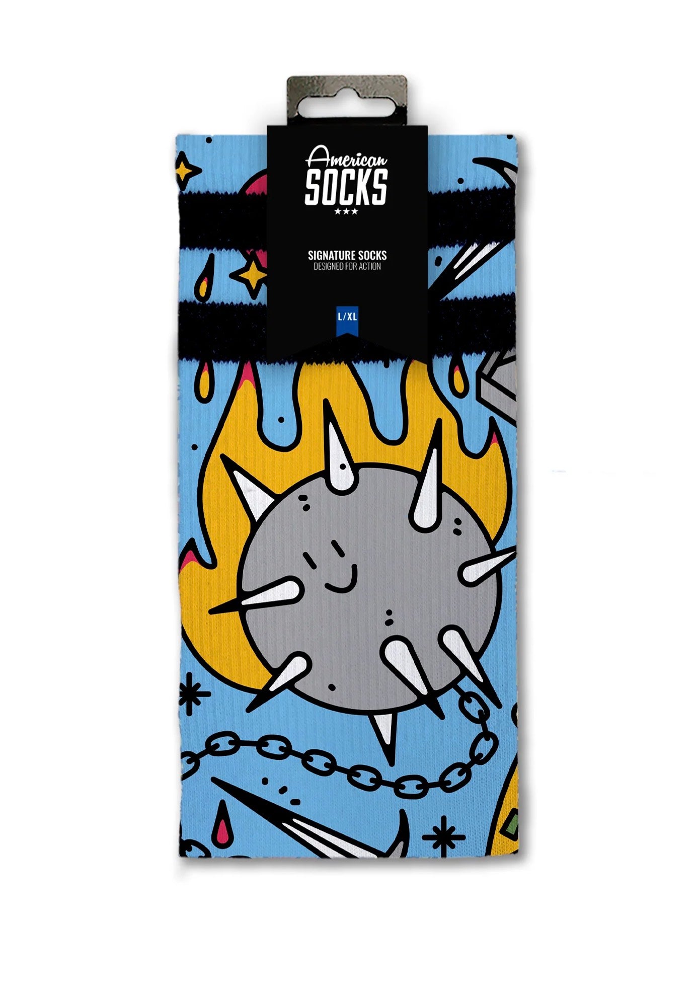 American Socks - Blast Mid High Blue - Socks | Neutral-Image