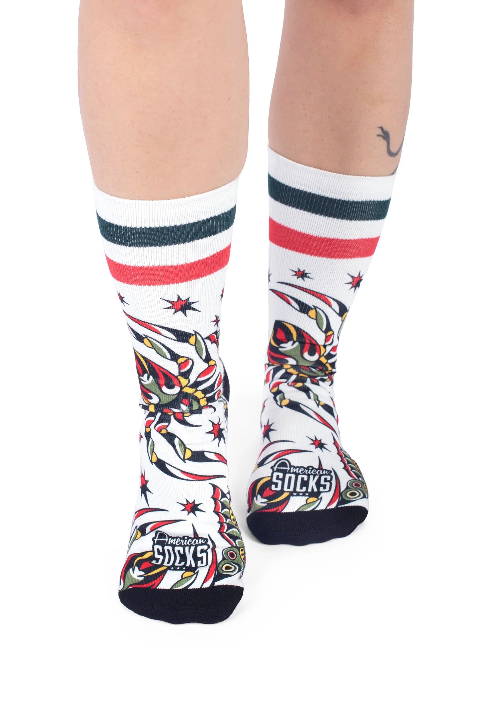 American Socks - Venom Mid High White - Socks | Neutral-Image