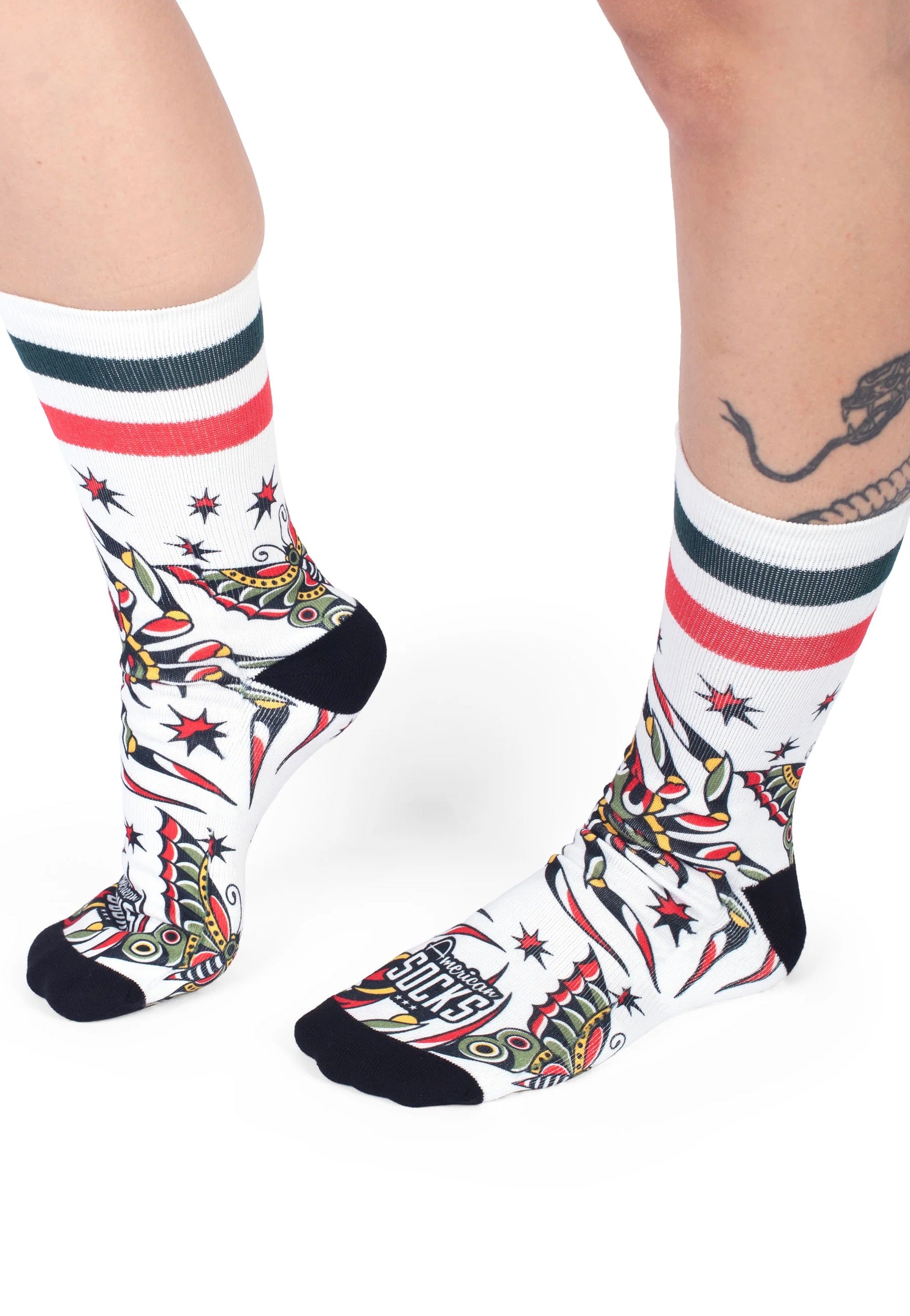 American Socks - Venom Mid High White - Socks | Neutral-Image