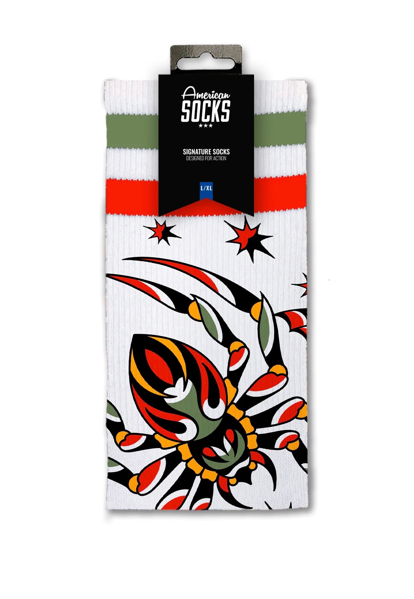 American Socks - Venom Mid High White - Socks | Neutral-Image