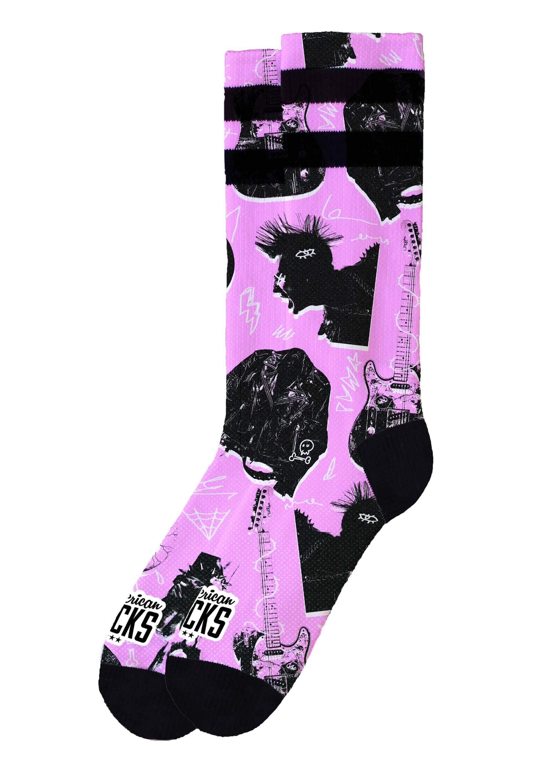 American Socks - Street Riot Mid High Pink - Socks | Neutral-Image