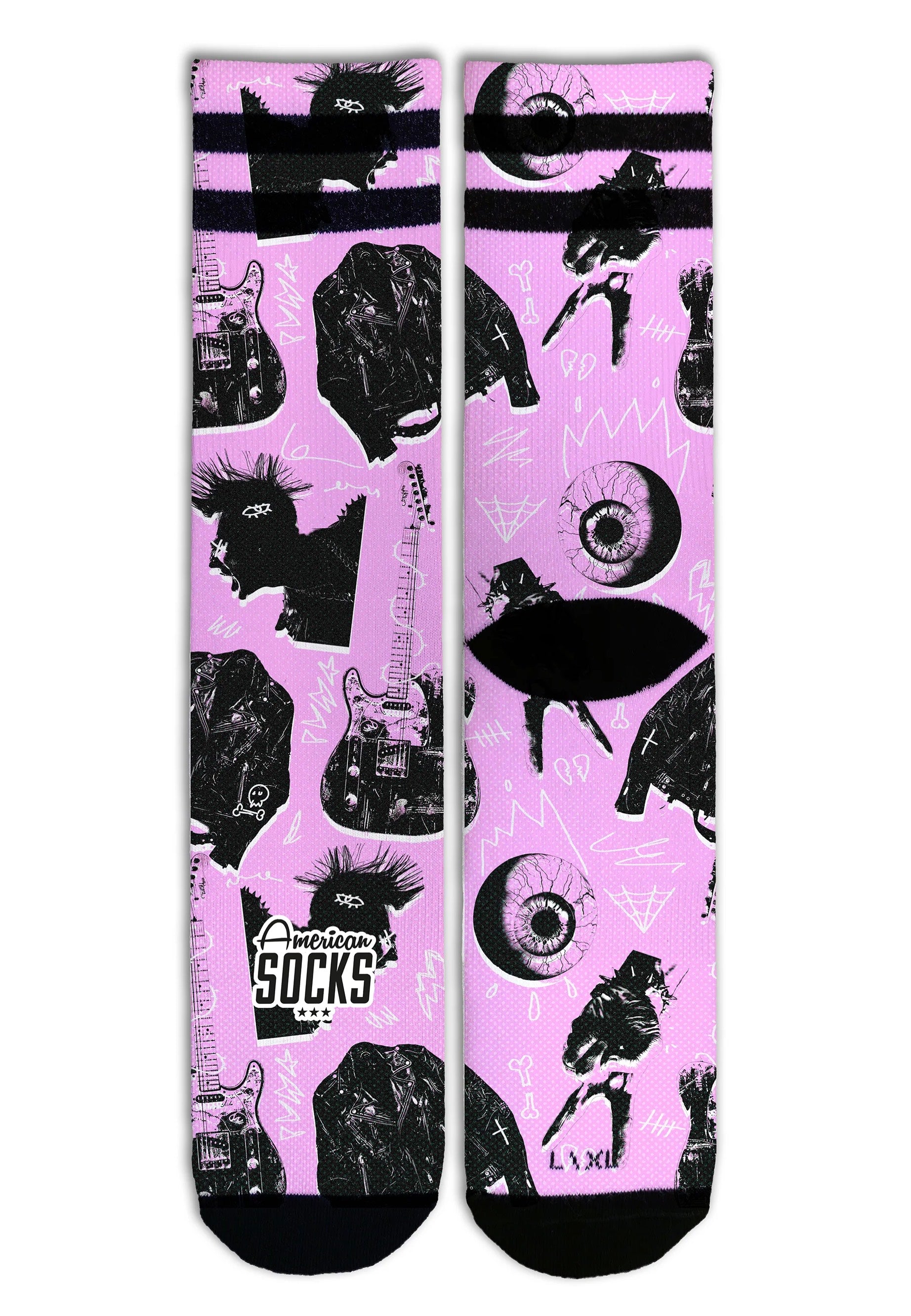 American Socks - Street Riot Mid High Pink - Socks | Neutral-Image