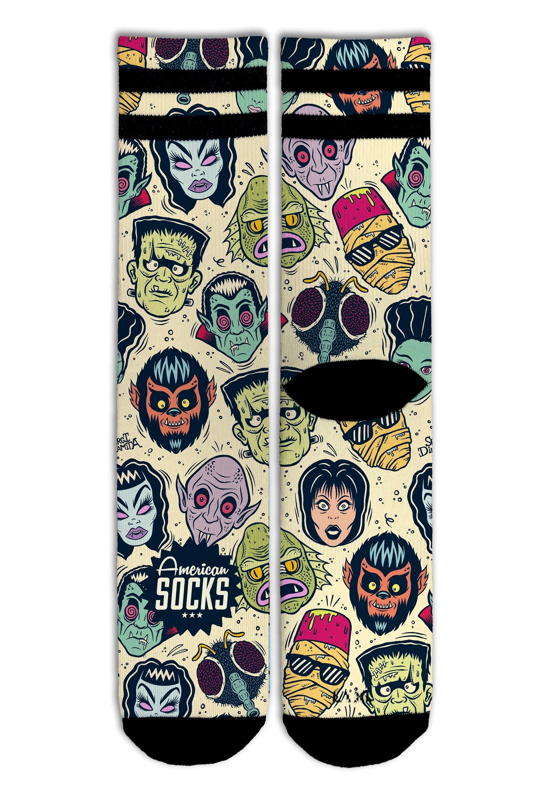 American Socks - Villains Mid High Beige - Socks | Neutral-Image