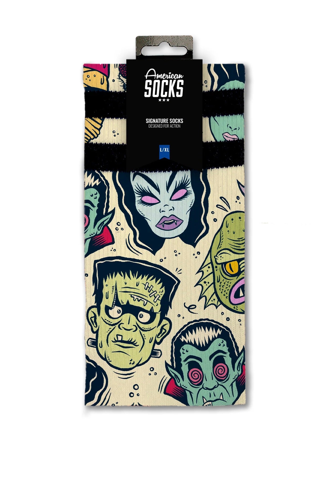 American Socks - Villains Mid High Beige - Socks | Neutral-Image