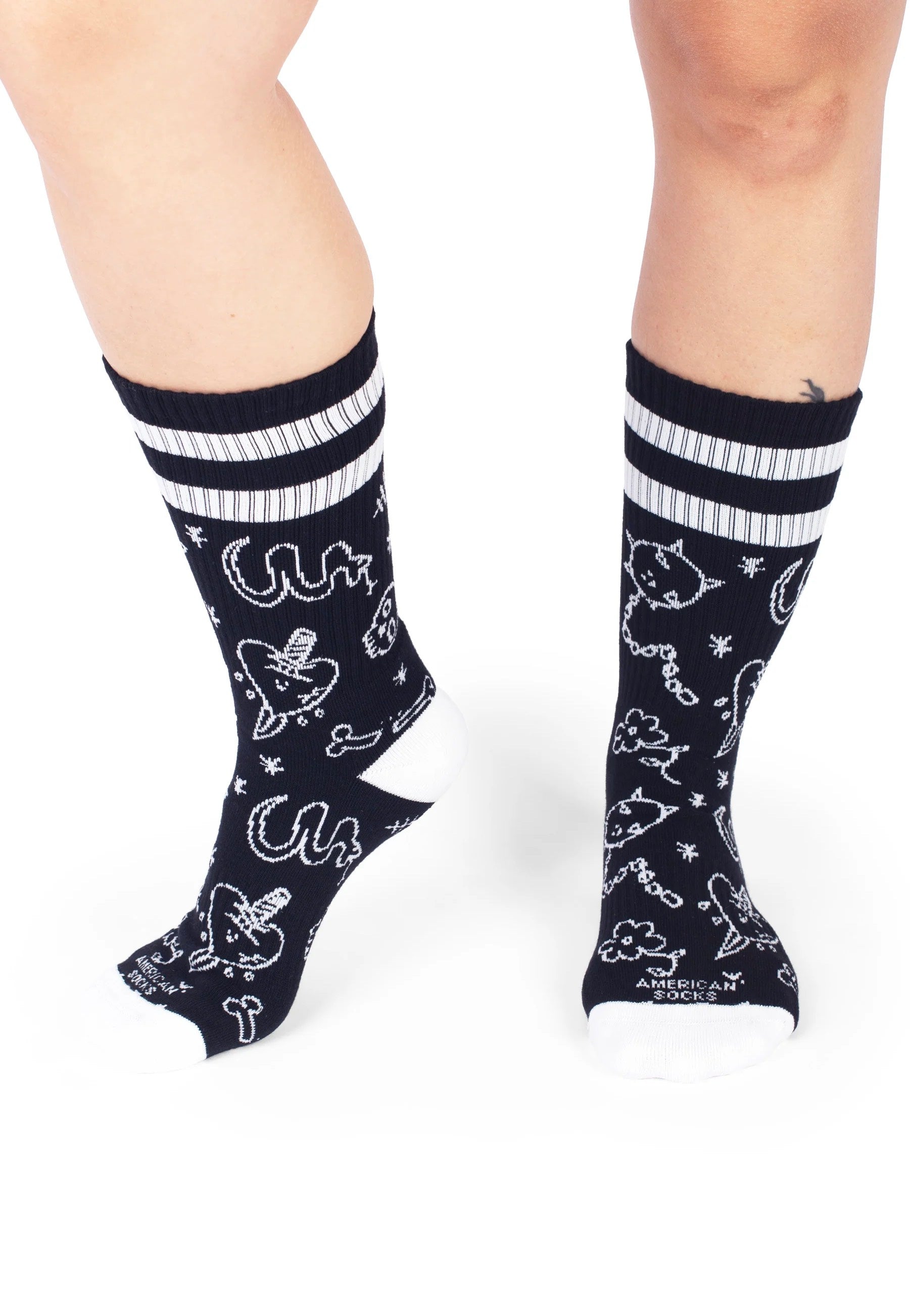 American Socks - Mangual Mid High Black - Socks | Neutral-Image