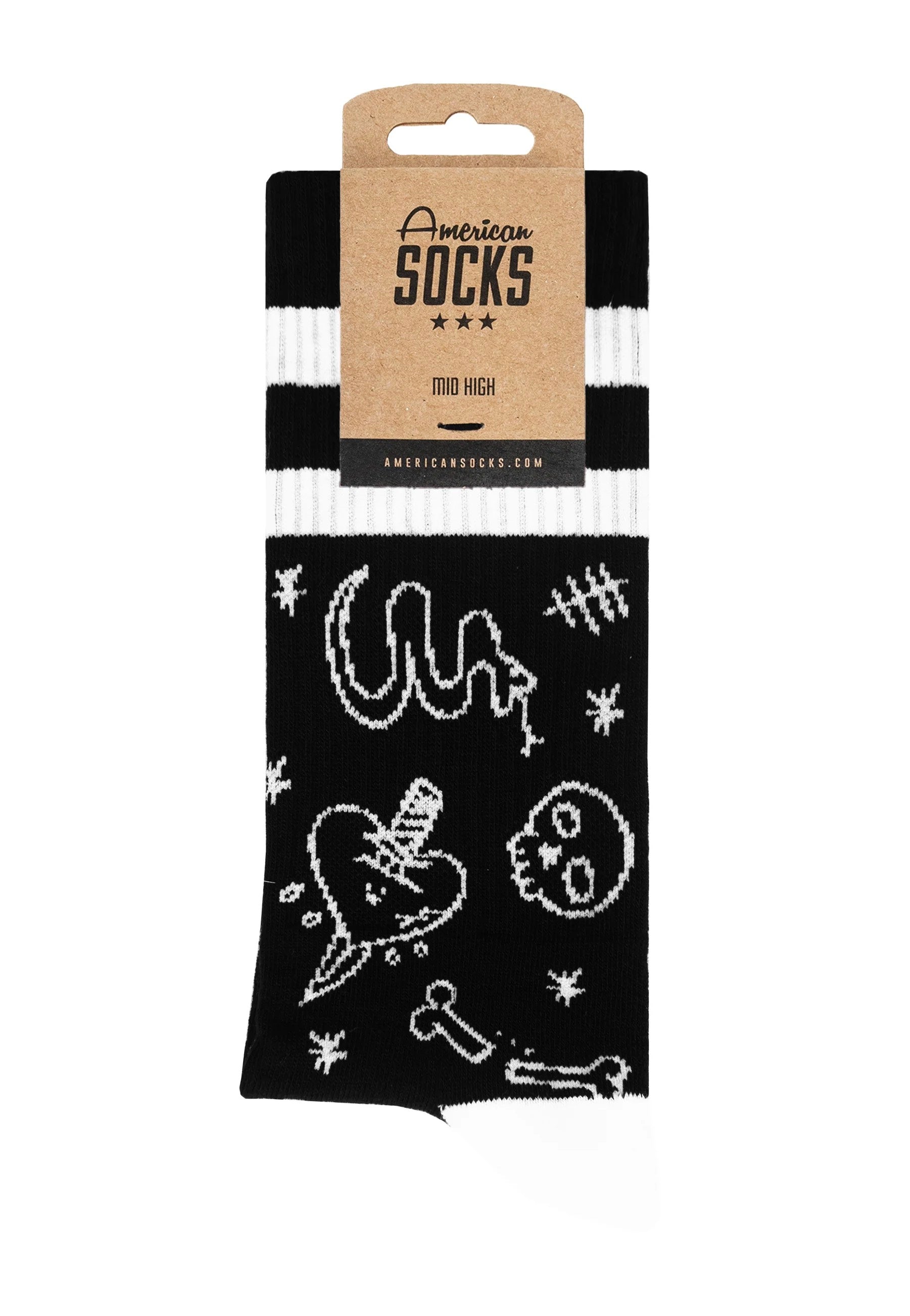 American Socks - Mangual Mid High Black - Socks | Neutral-Image