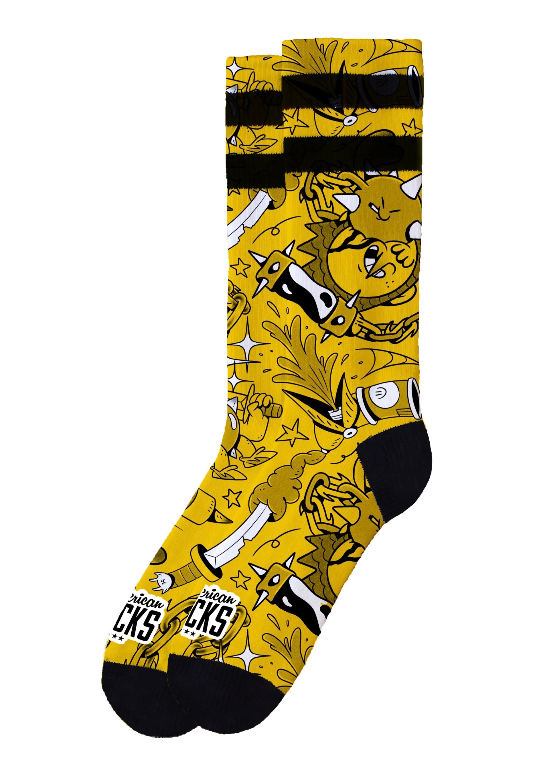 American Socks - Misfire Mid High Yellow - Socks | Neutral-Image