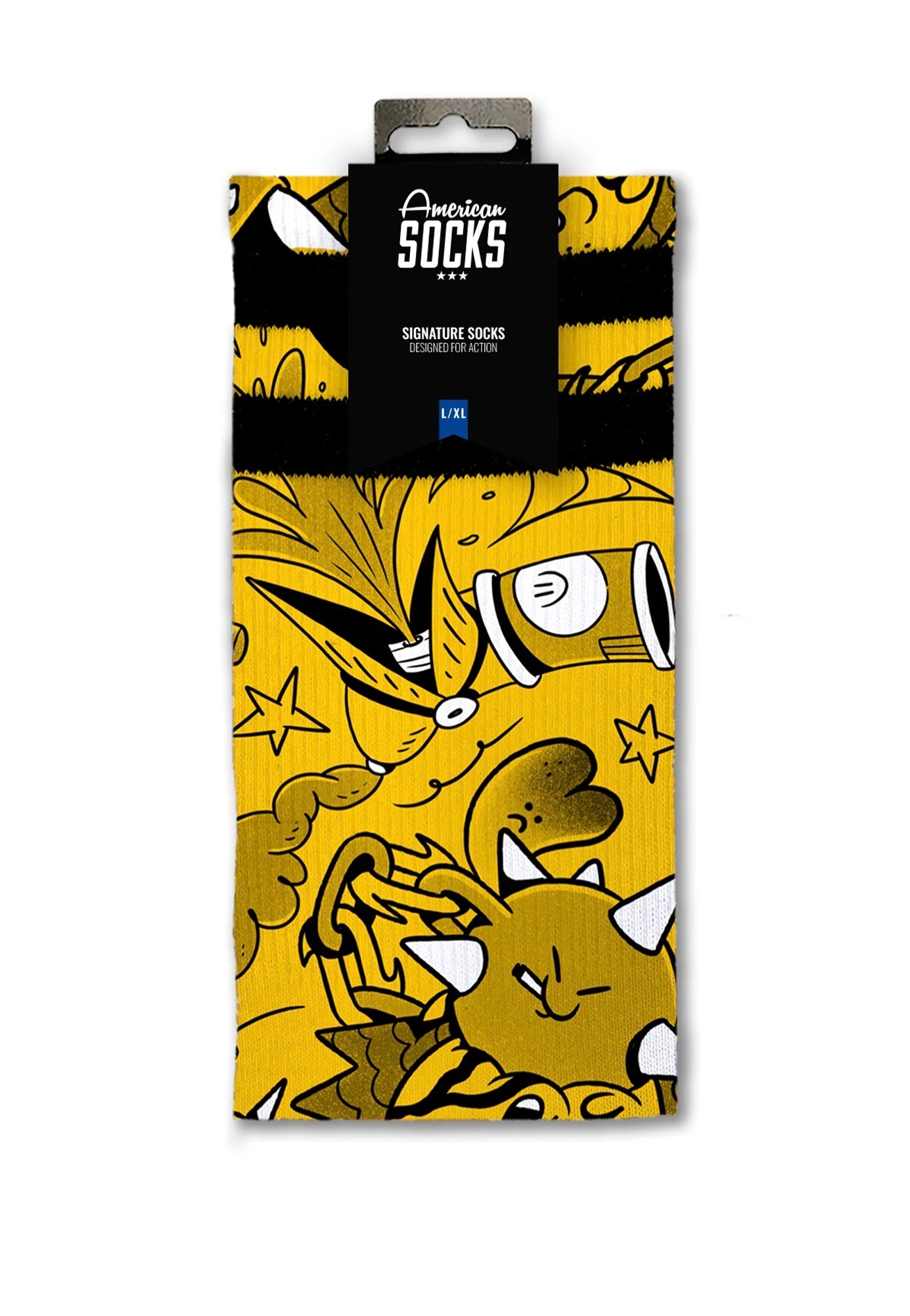 American Socks - Misfire Mid High Yellow - Socks | Neutral-Image