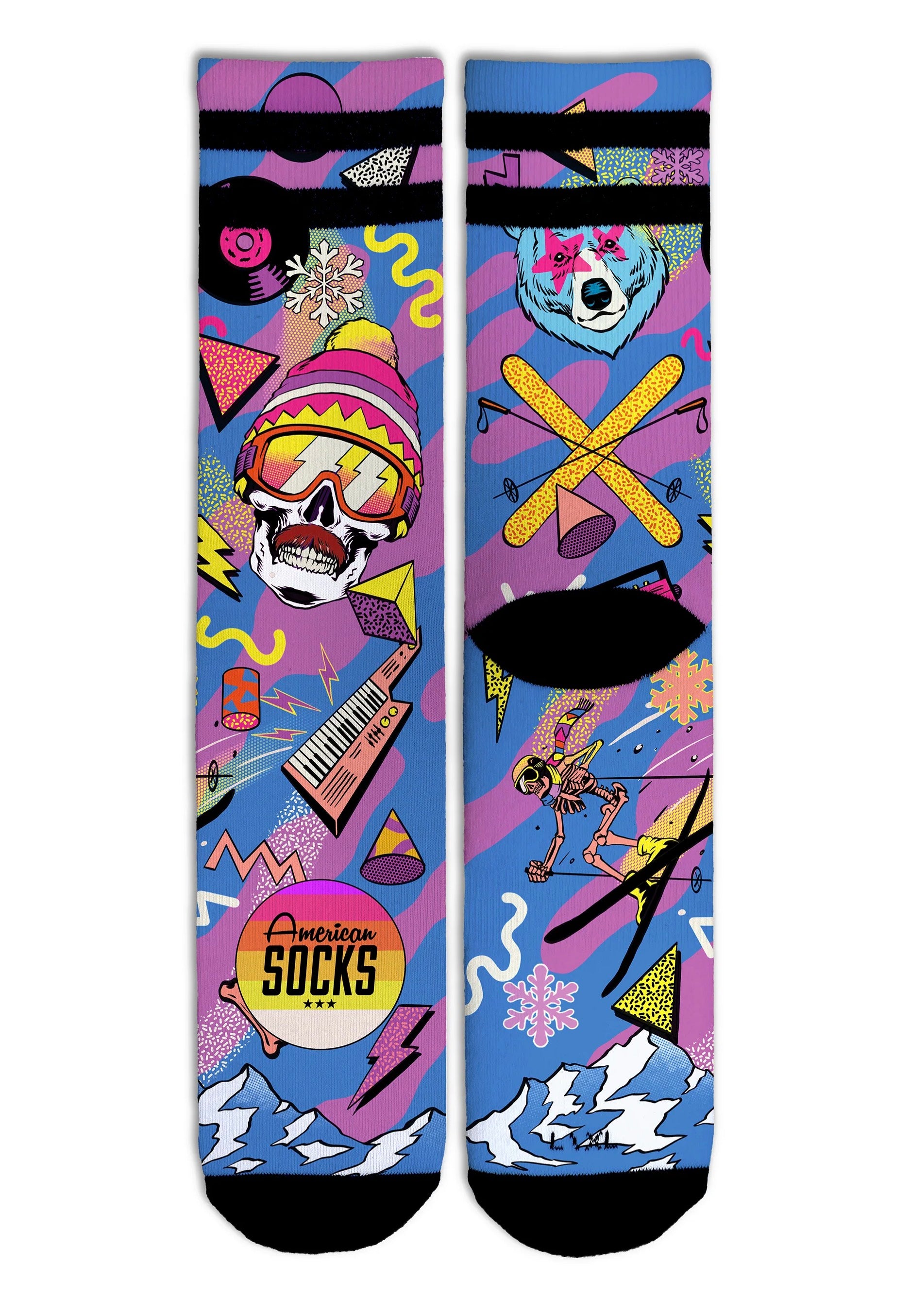 American Socks - Retro Blizzard Mid High Pink - Socks | Neutral-Image