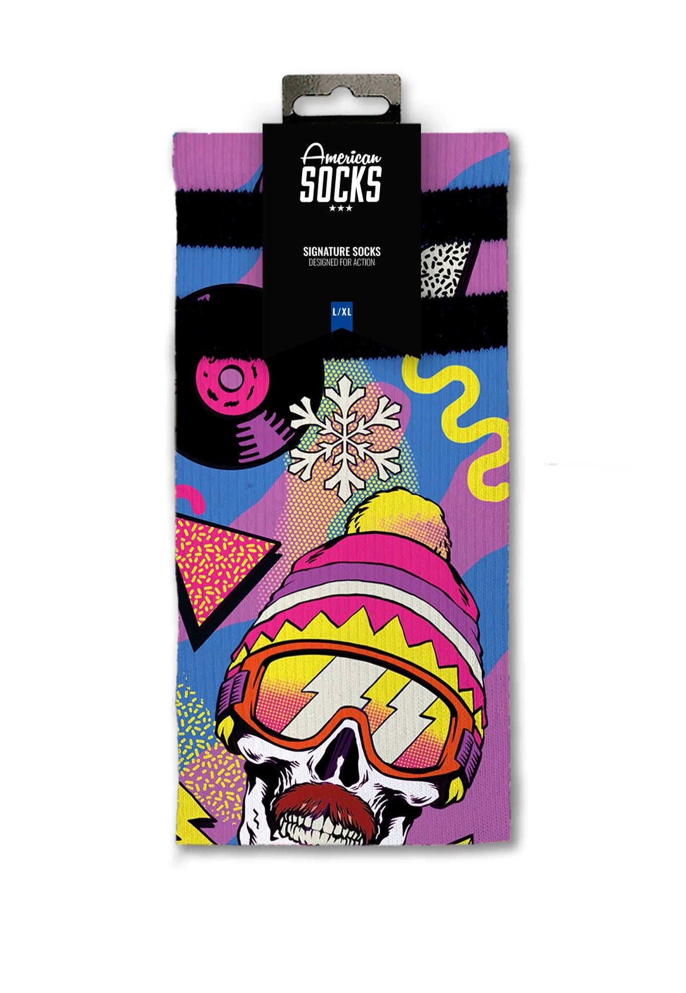 American Socks - Retro Blizzard Mid High Pink - Socks | Neutral-Image