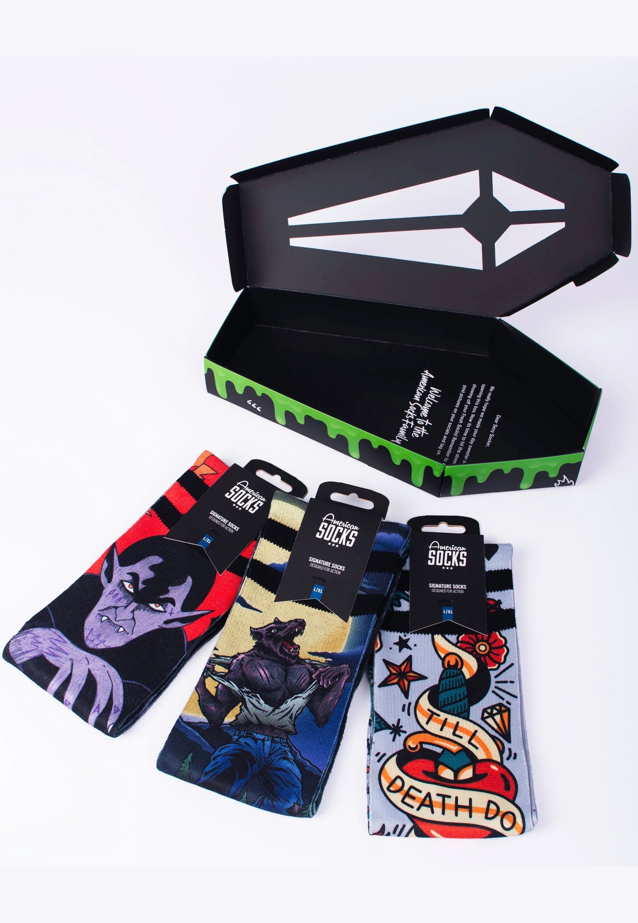 American Socks - Coffin Socks - Giftbox | Neutral-Image