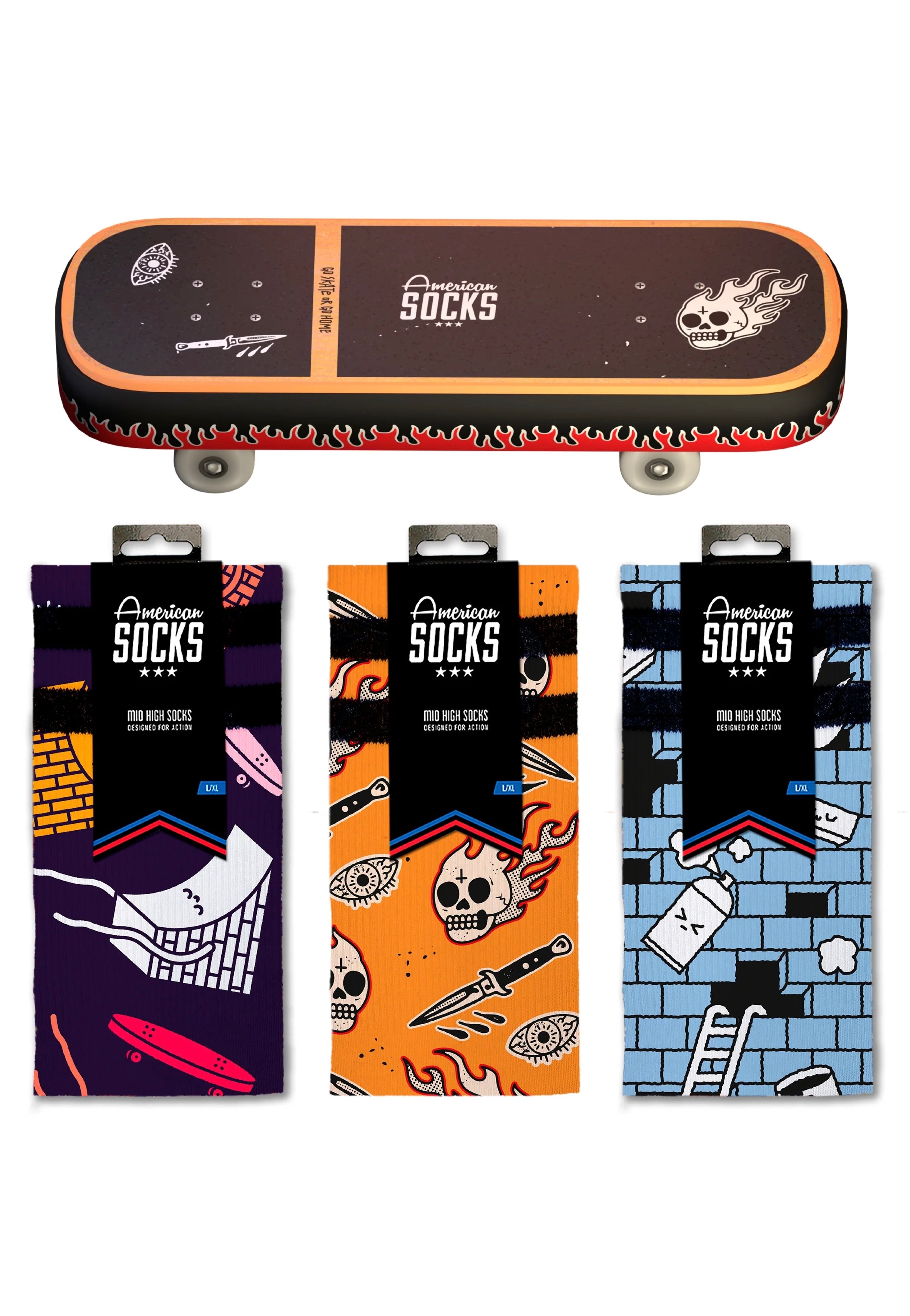 American Socks - Skateboard Socks - Giftbox | Neutral-Image