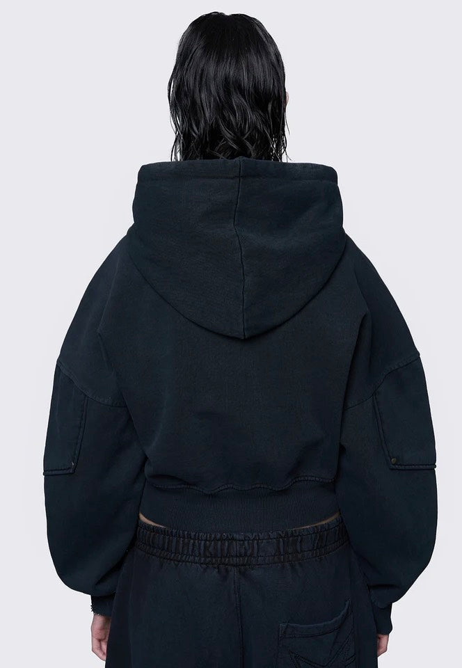 Minga London - Ash Wash Cropped - Hoodie | Women-Image