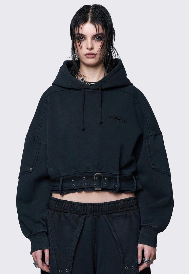 Minga London - Ash Wash Cropped - Hoodie | Women-Image