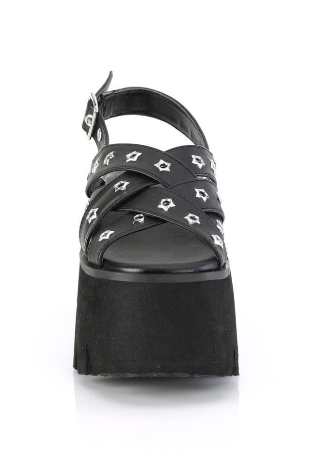 DemoniaCult - Ashes 12 Black Vegan Leather - Girl Sandals | Women-Image