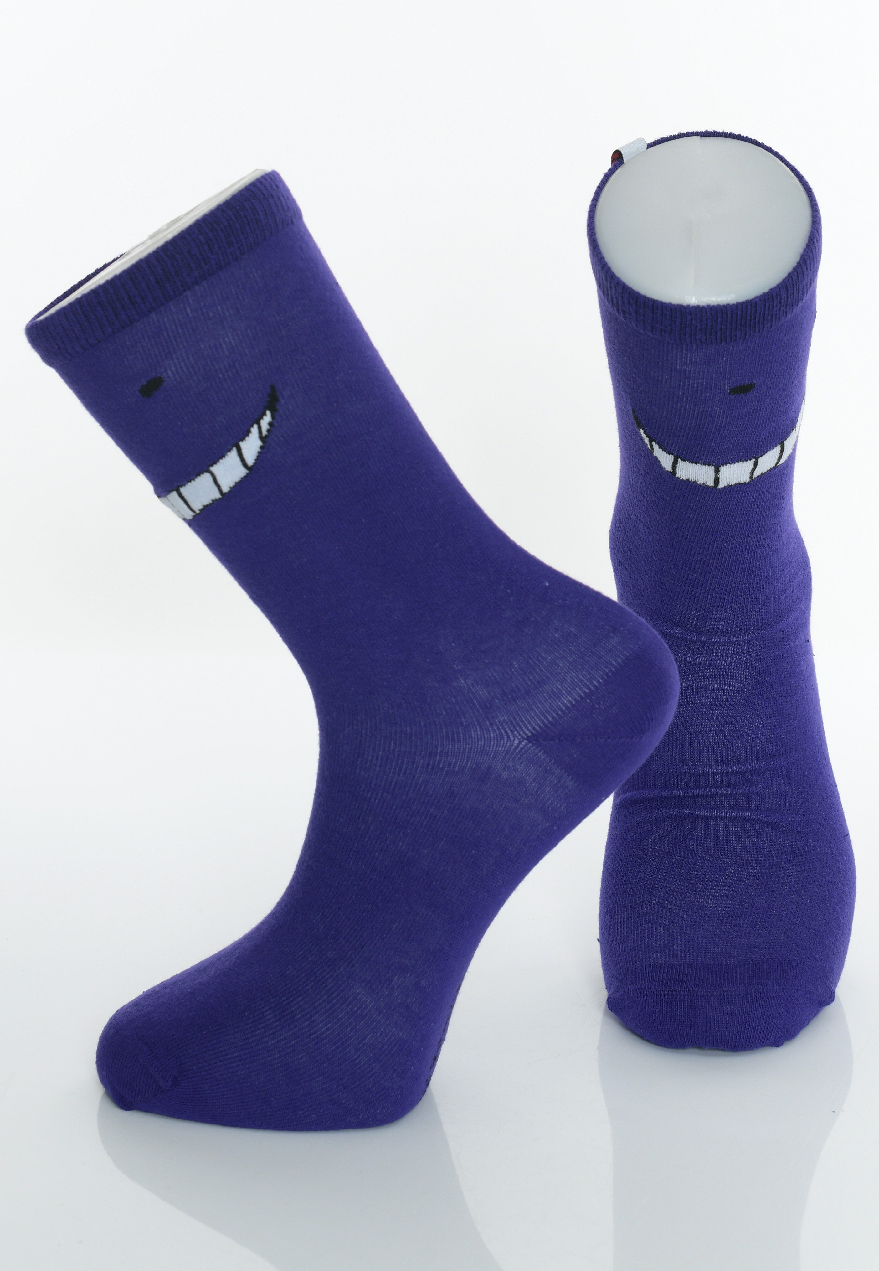 Assassination Classroom - Koro Sensei Crew Pack Of 2 Yellow/Purple - Socks | Neutral-Image