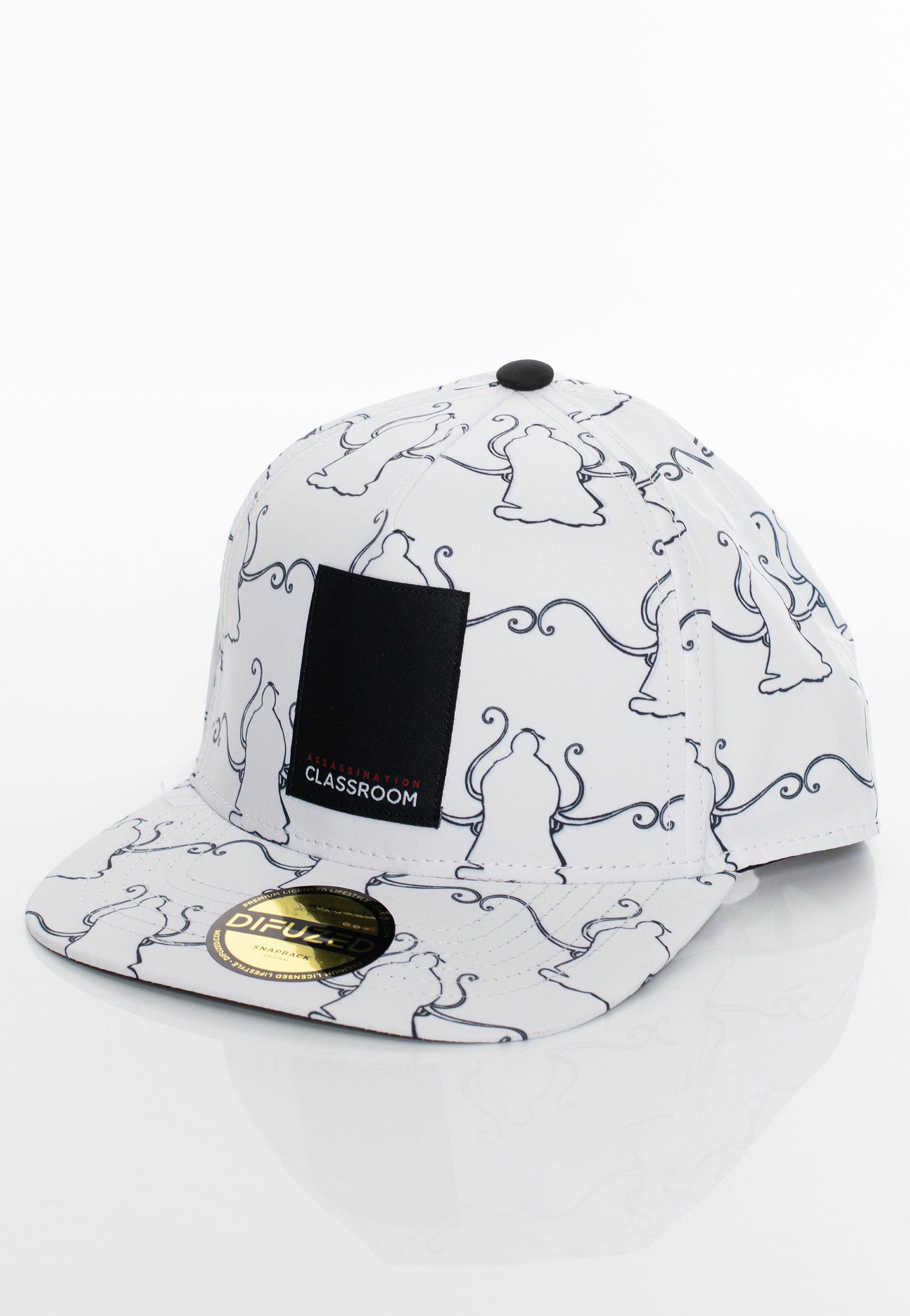 Assassination Classroom - Koro Sensei Line Art White - Cap | Neutral-Image