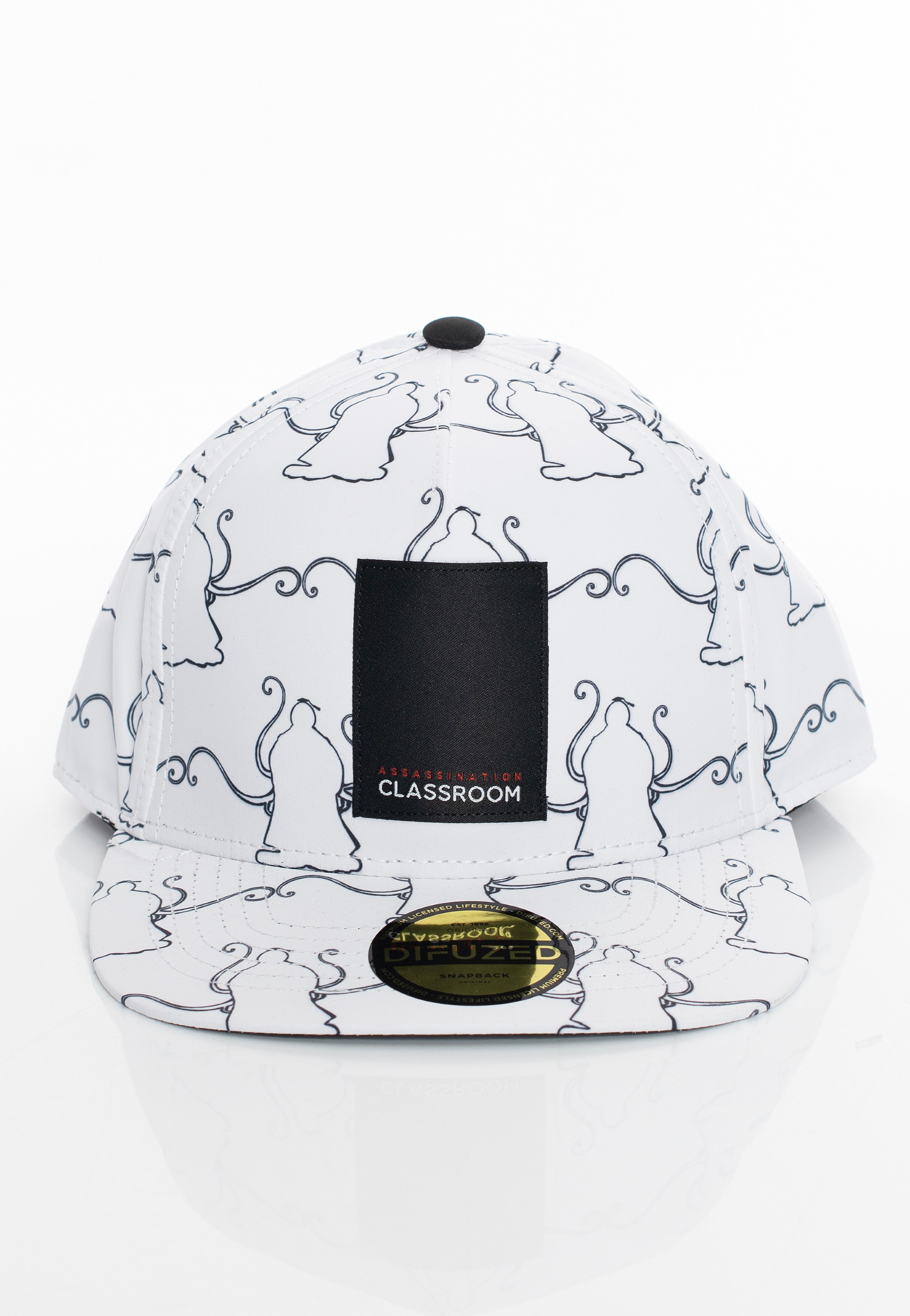 Assassination Classroom - Koro Sensei Line Art White - Cap | Neutral-Image