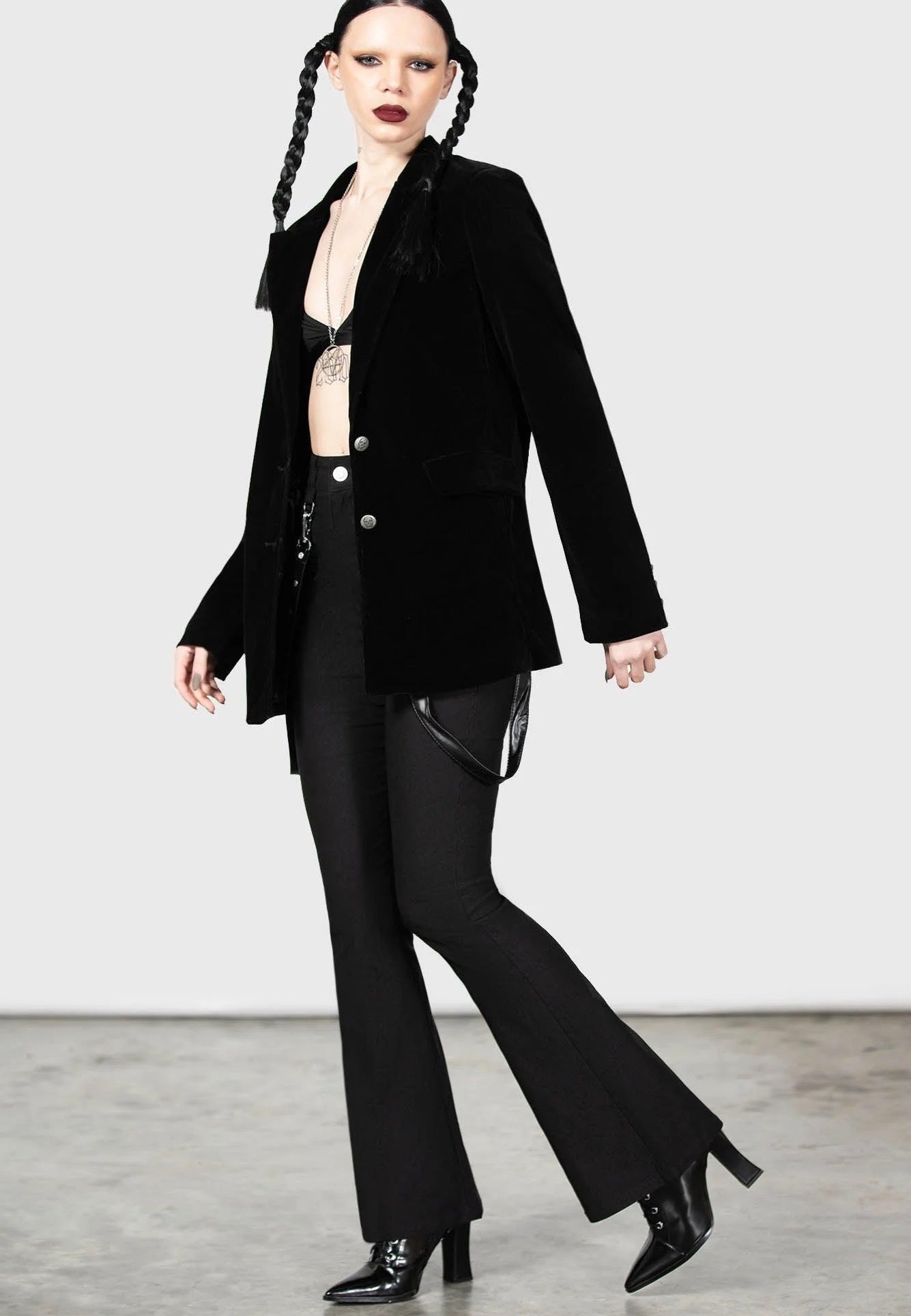 Killstar - Astaroth Velvet Boyfriend - Blazer | Women-Image