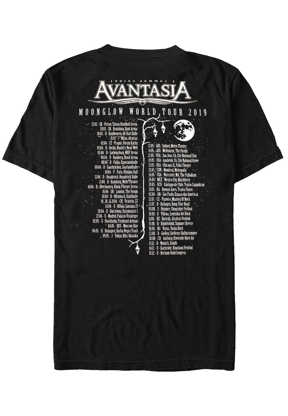 Avantasia - Moonglow Tour 2019 - T-Shirt | Neutral-Image