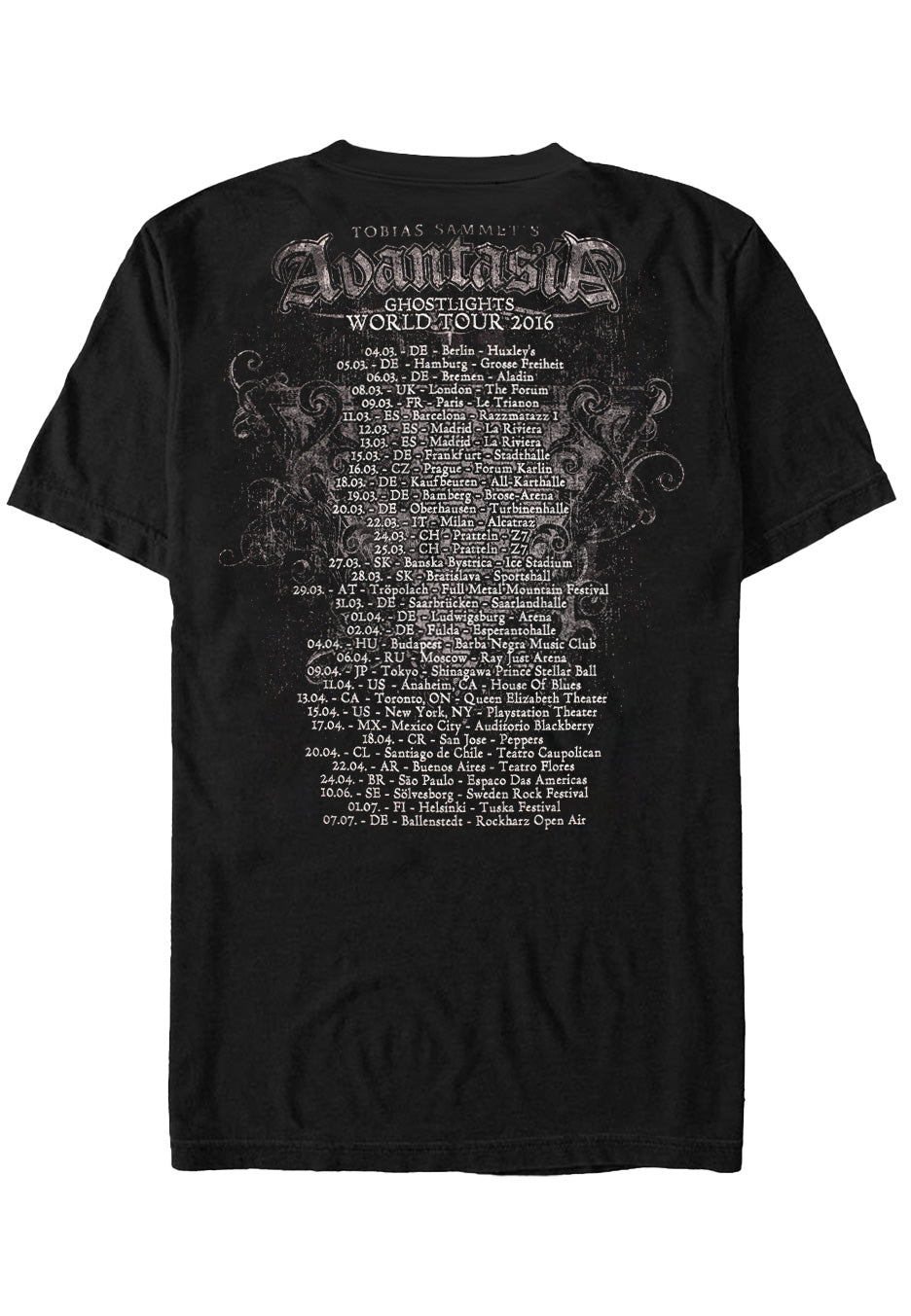 Avantasia - Skullwing Tour 2016 - T-Shirt | Neutral-Image