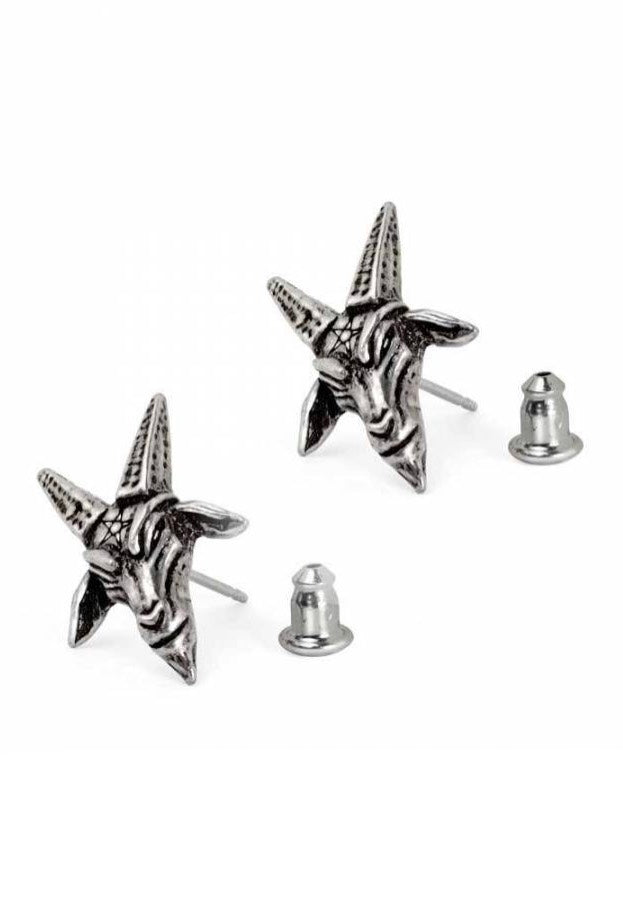 Alchemy England - Baphomet Studs Silver - Earrings | Neutral-Image