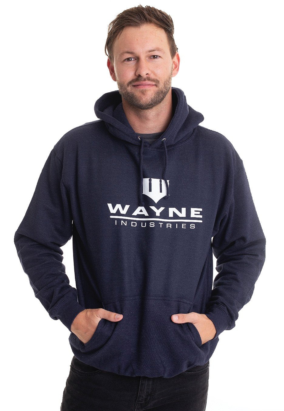 Batman - Wayne Industries Logo Navy - Hoodie | Men-Image
