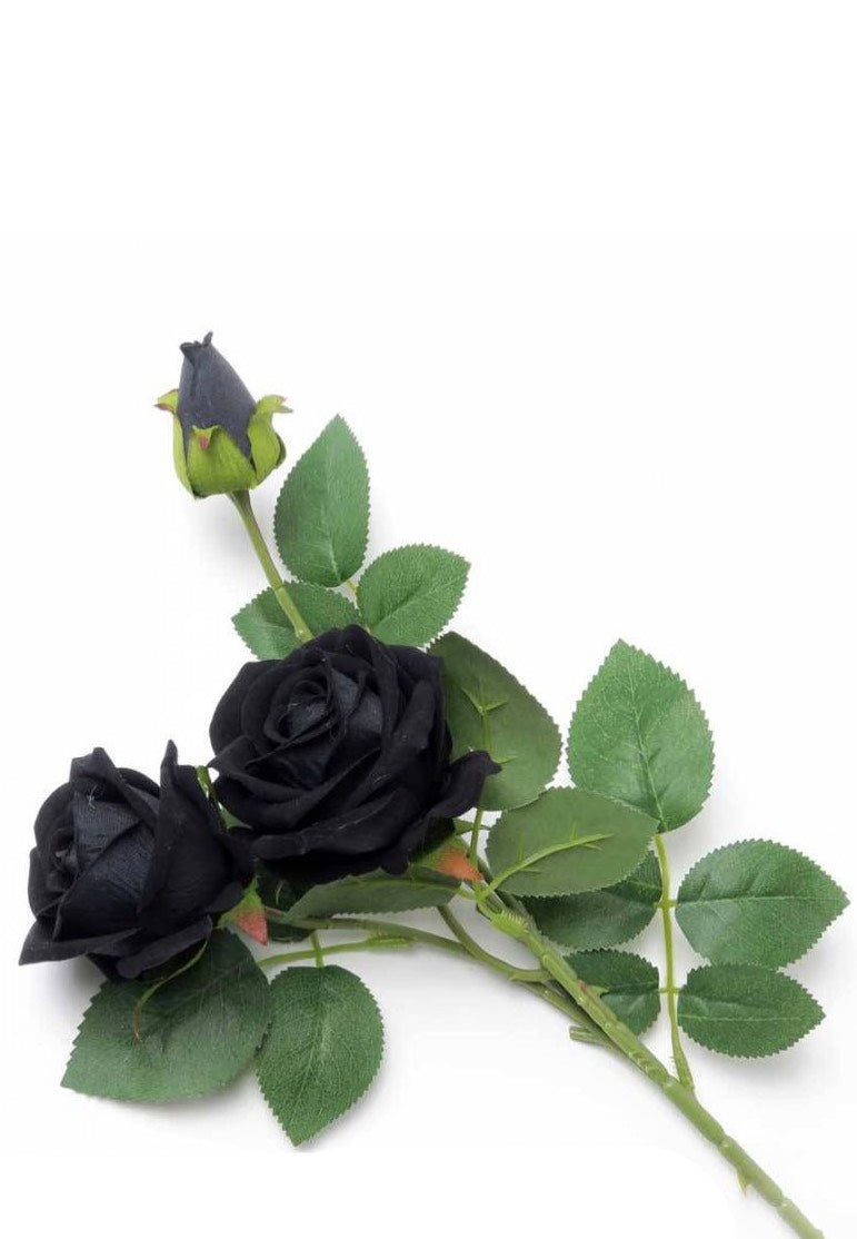 Alchemy England - Black Rose Spray - Artificial Flowers | Neutral-Image