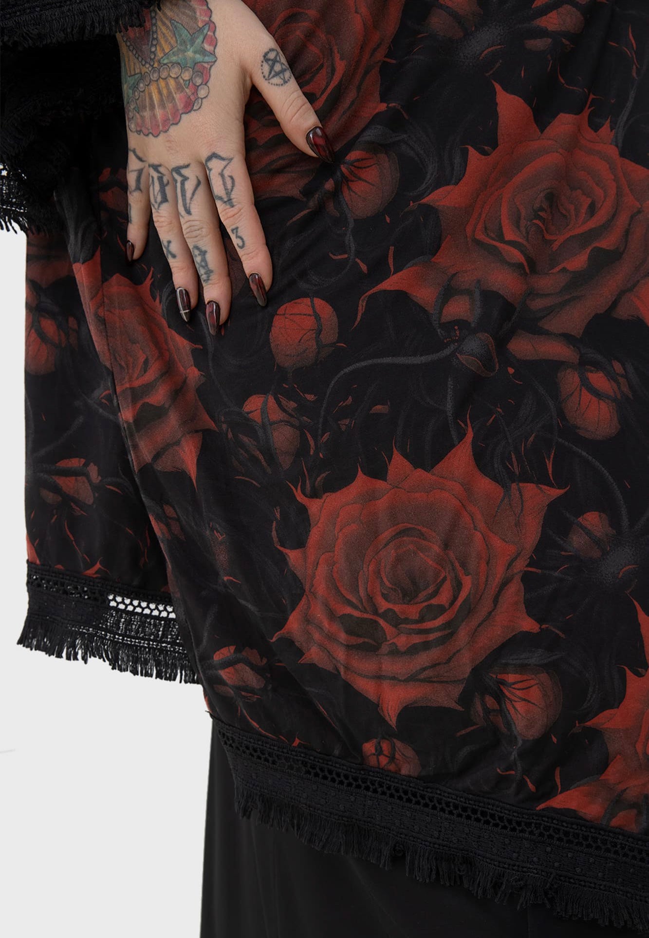 Killstar - Blood Rose Black/Red - Kimono | Women-Image