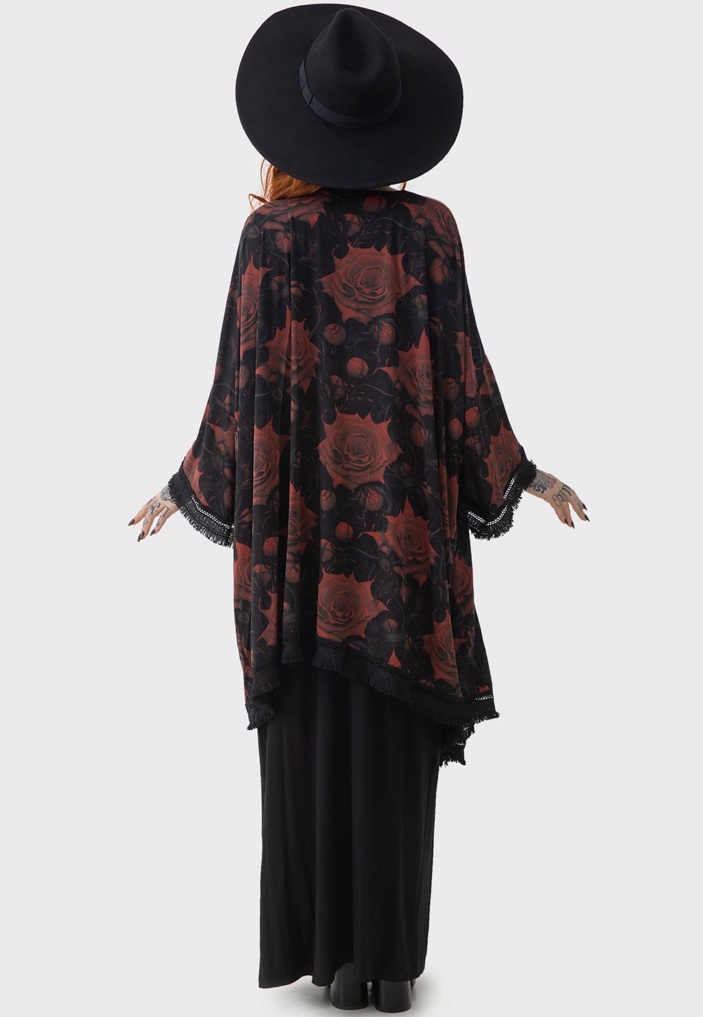 Killstar - Blood Rose Black/Red - Kimono | Women-Image