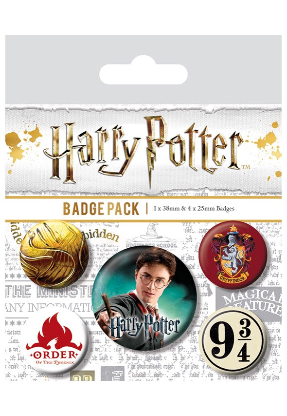 Harry Potter - Gryffindor Pack Of 5 - Button | Neutral-Image