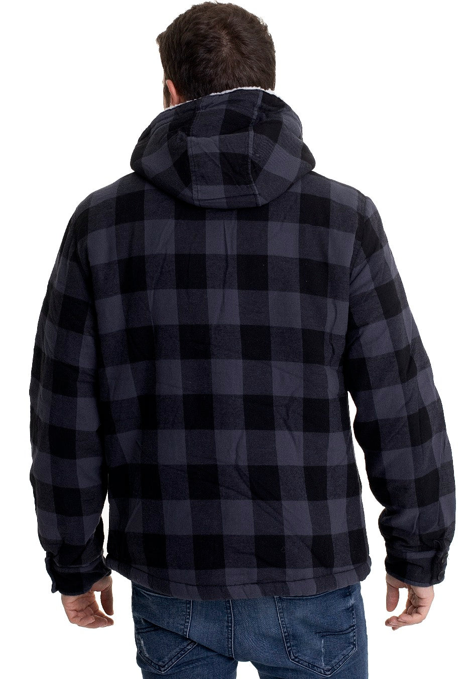 Brandit - Lumberjacket Hooded Black/Grey - Jacket | Men-Image