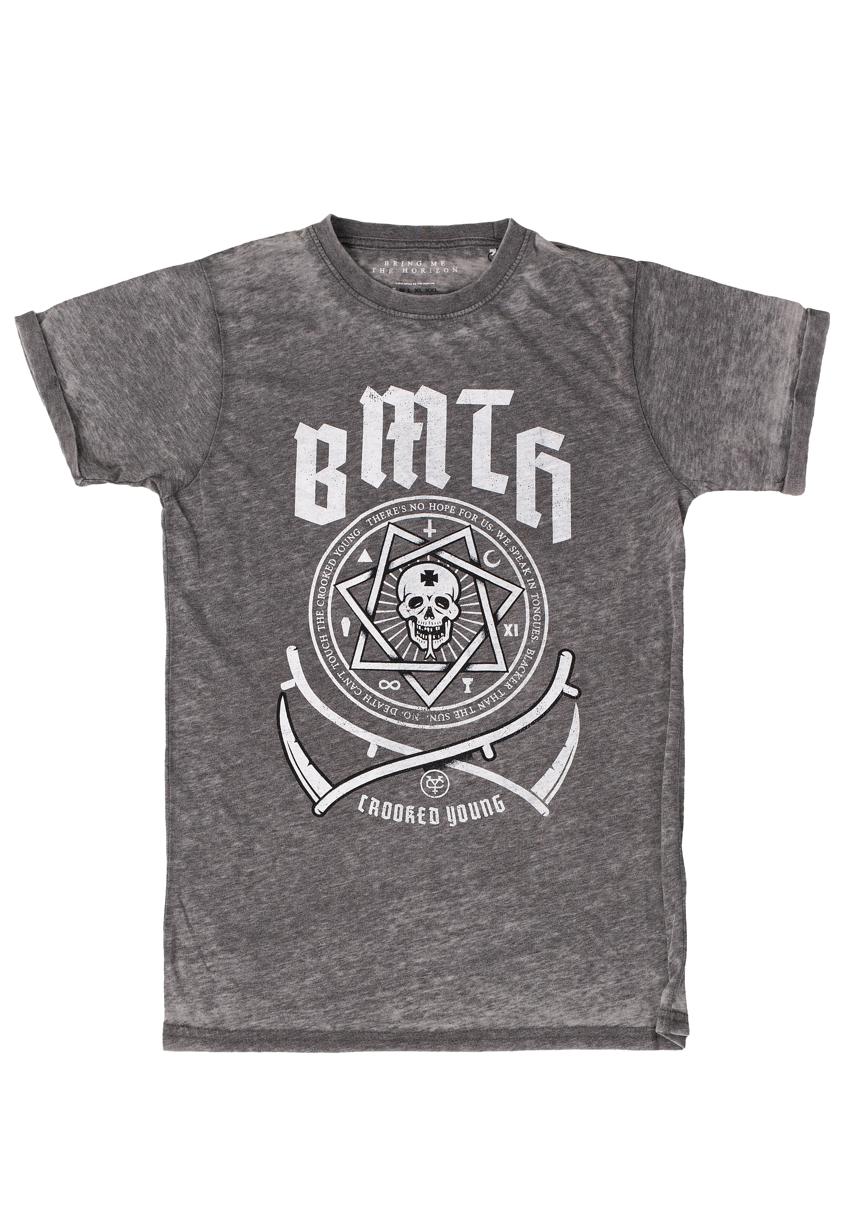 Bring Me The Horizon - Crooked Young Burnout Grey - T-Shirt | Neutral-Image