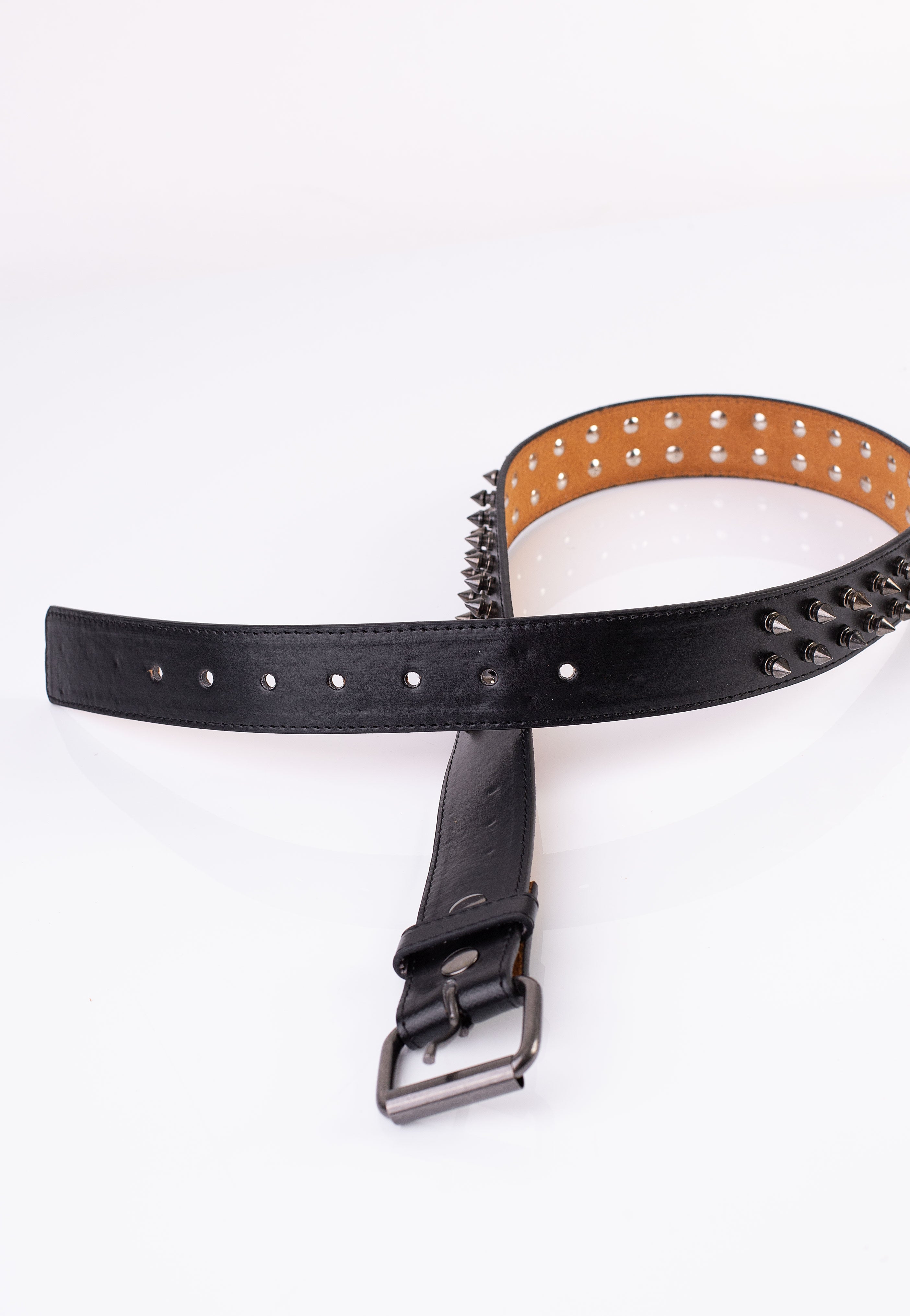 Bullet69 - 2 Row Black Spike Studded - Belt | Neutral-Image