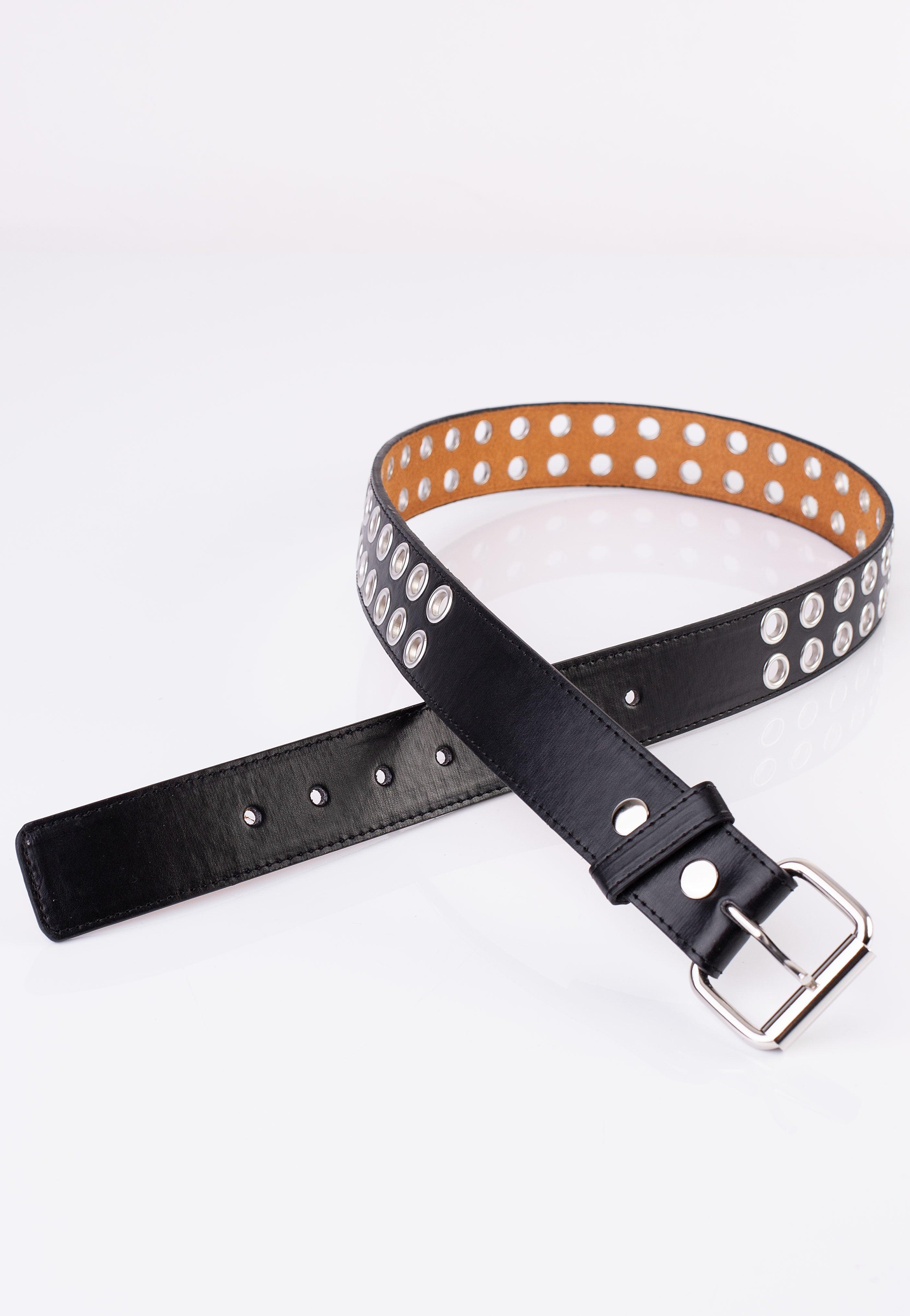 Bullet69 - 2 Row Eyelet Studded - Belt | Neutral-Image