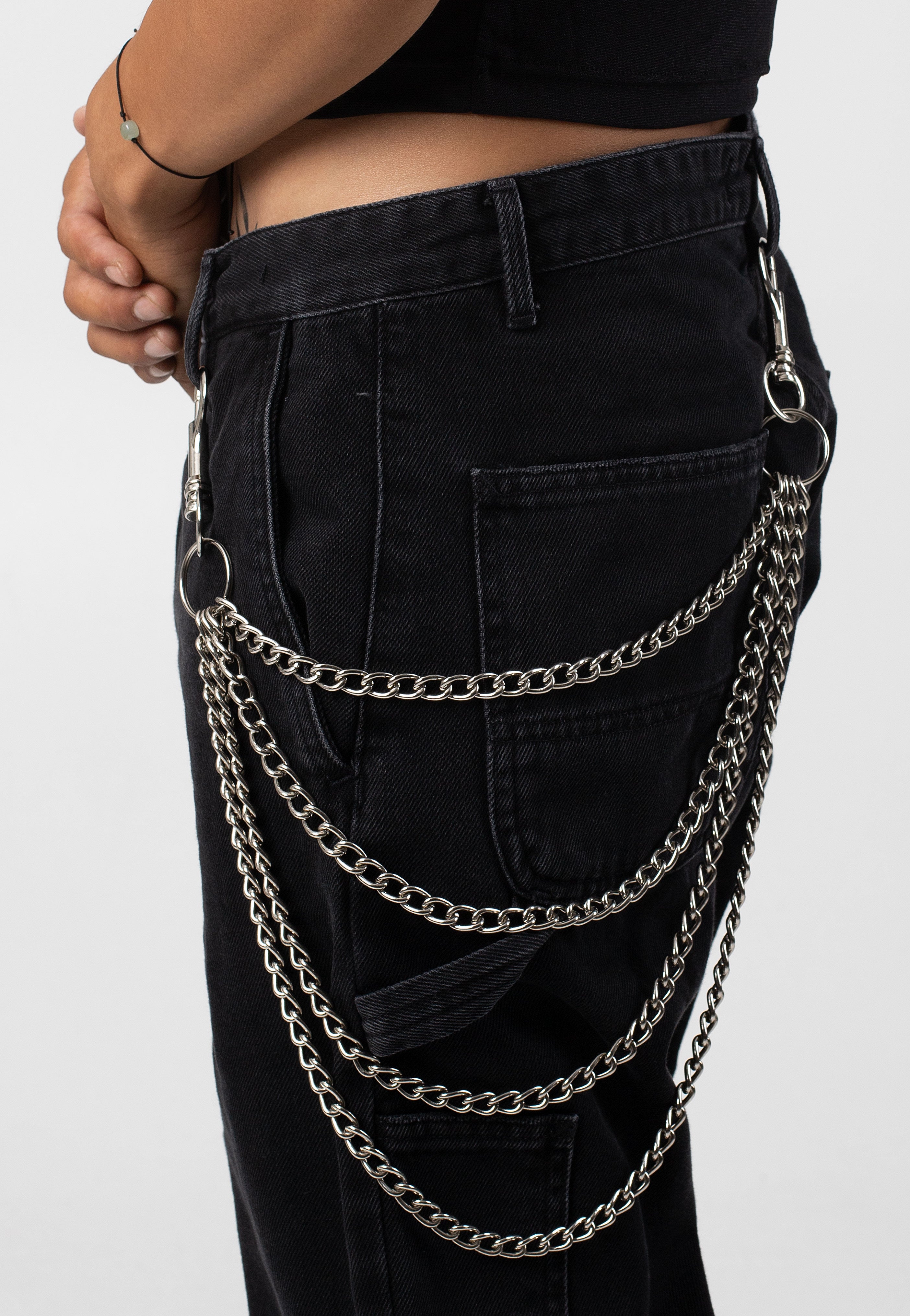 Bullet69 - 4 Row Hanging Metal - Jeans Chain | Neutral-Image