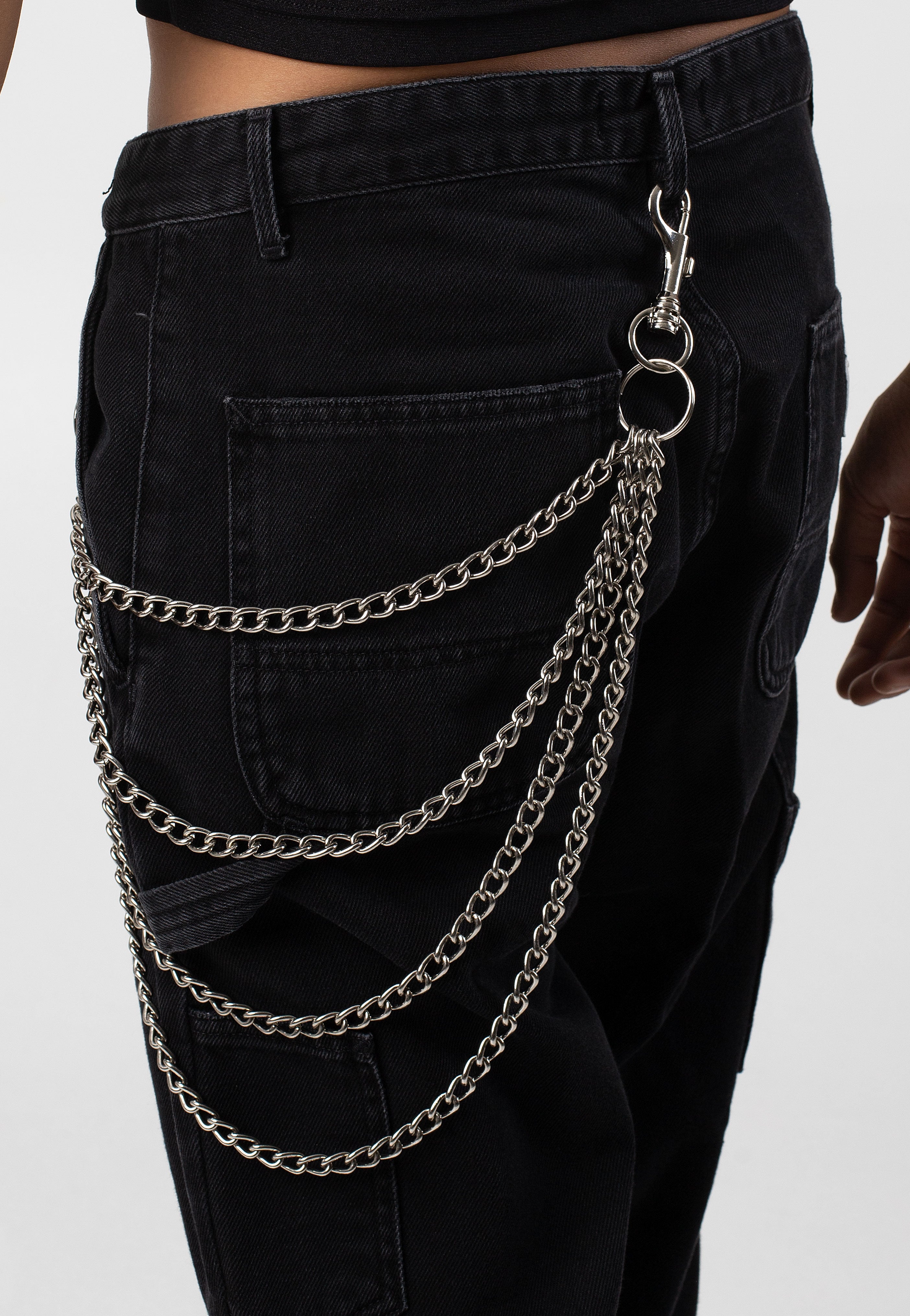 Bullet69 - 4 Row Hanging Metal - Jeans Chain | Neutral-Image