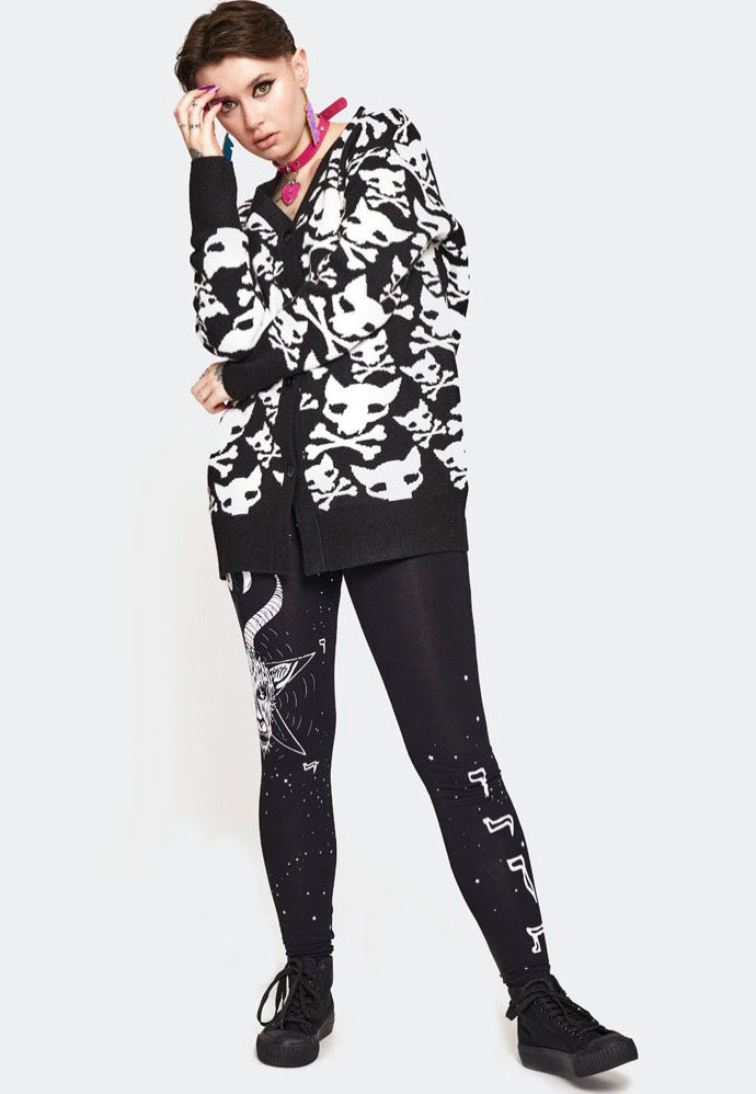 Jawbreaker - Hell Kitten Oversized Black/White - Cardigan | Women-Image