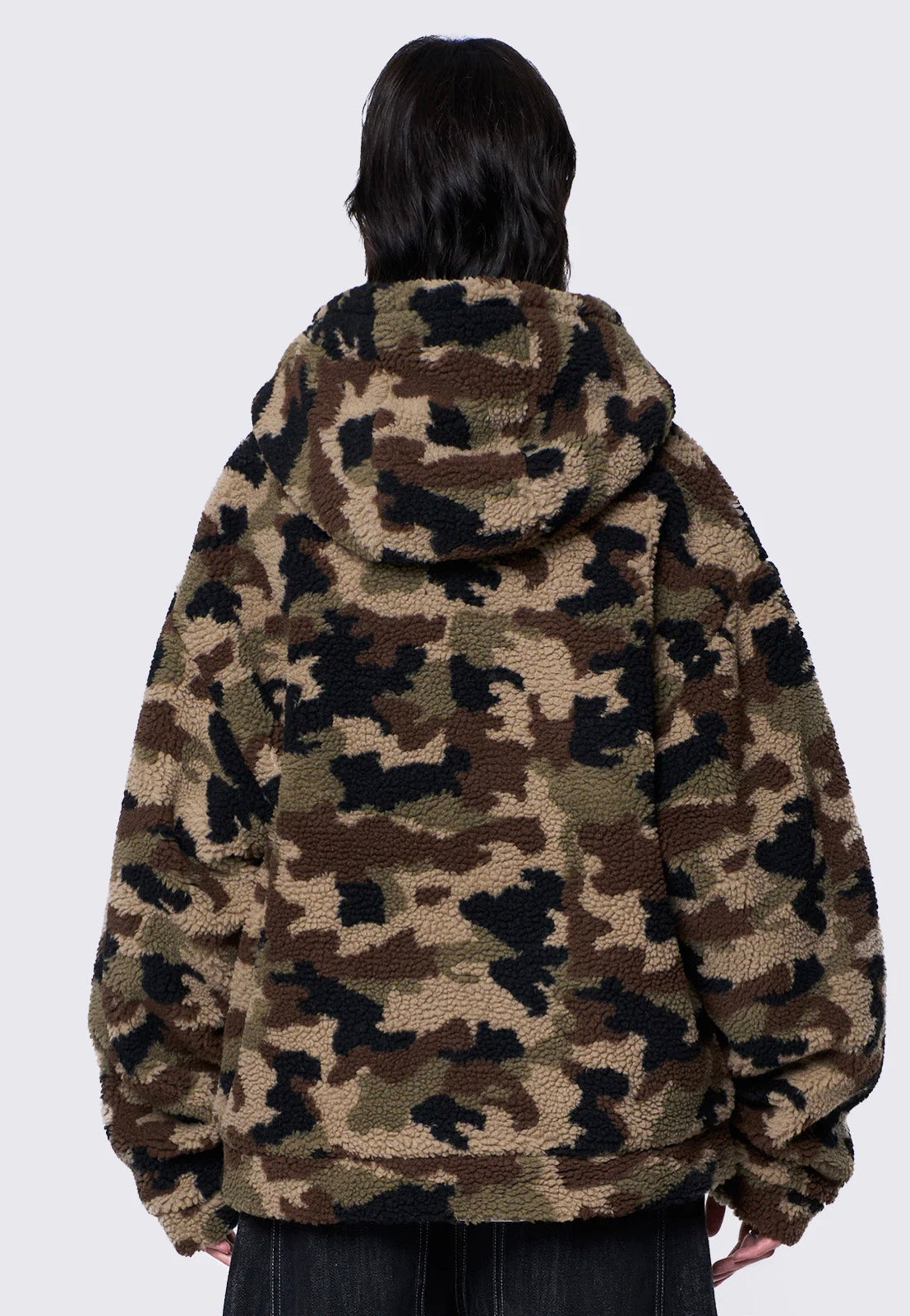 Minga London - Camo Fleece Zip Up Hooded - Jacket | Women-Image