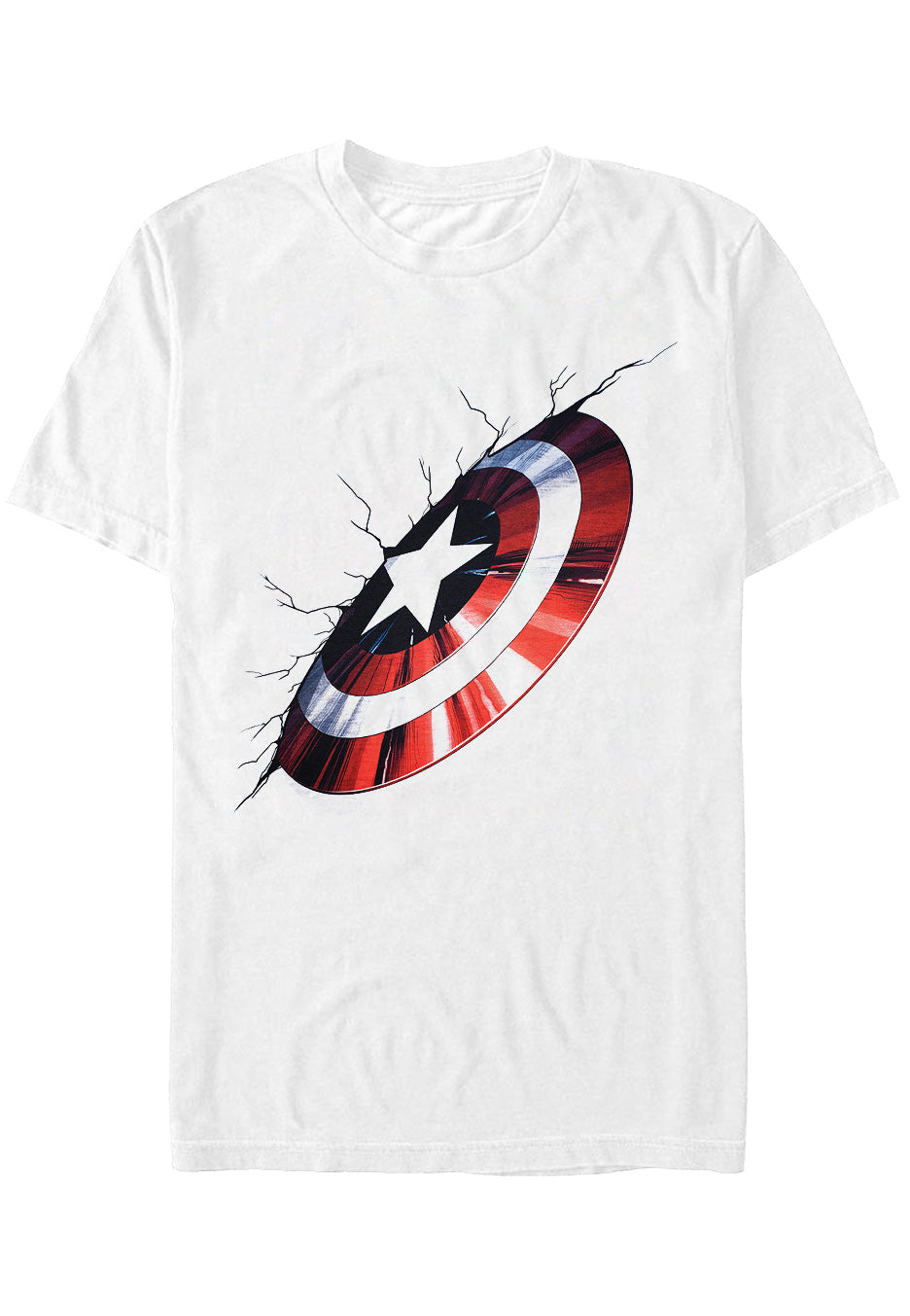 Captain America - America's Shield In White - T-Shirt | Neutral-Image