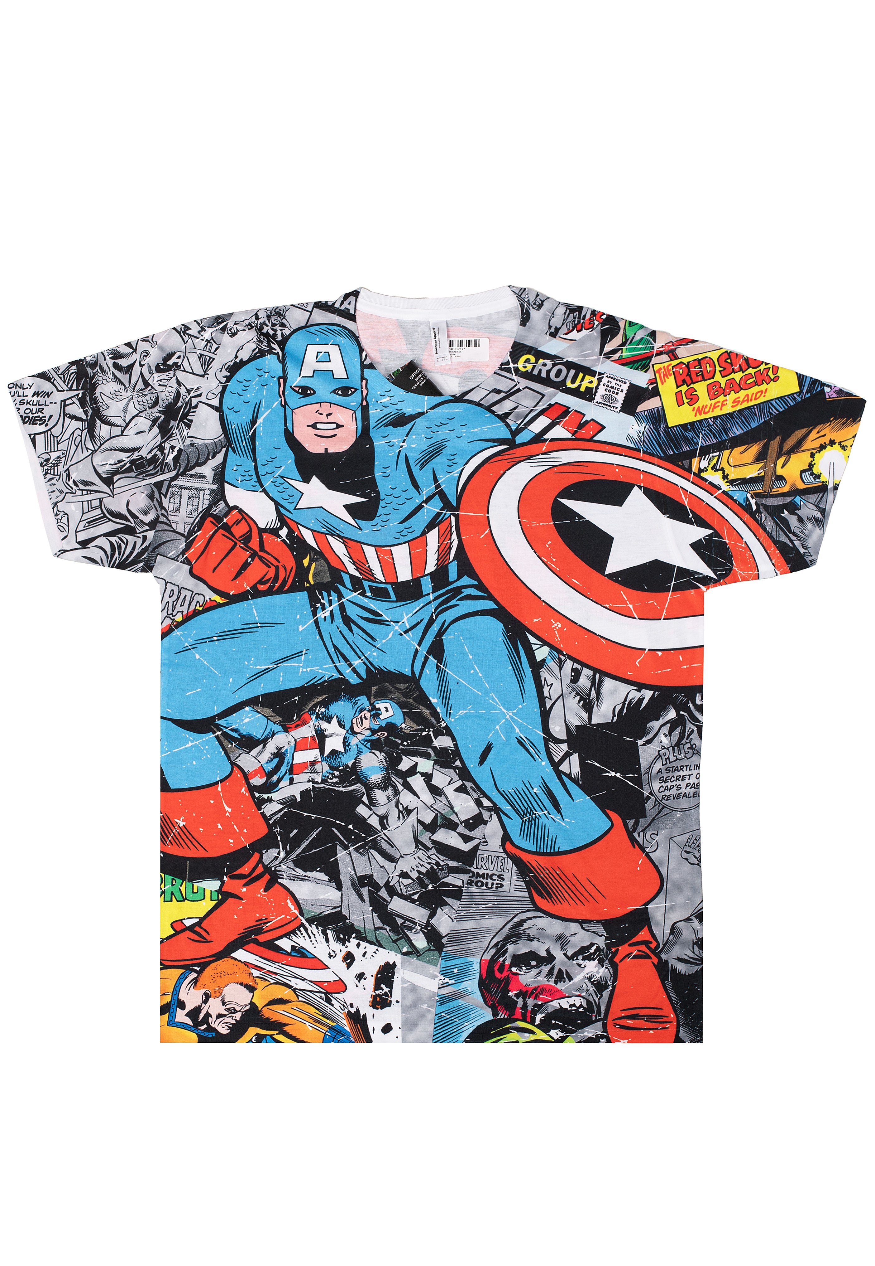 Captain America - Comic Allover - T-Shirt | Neutral-Image