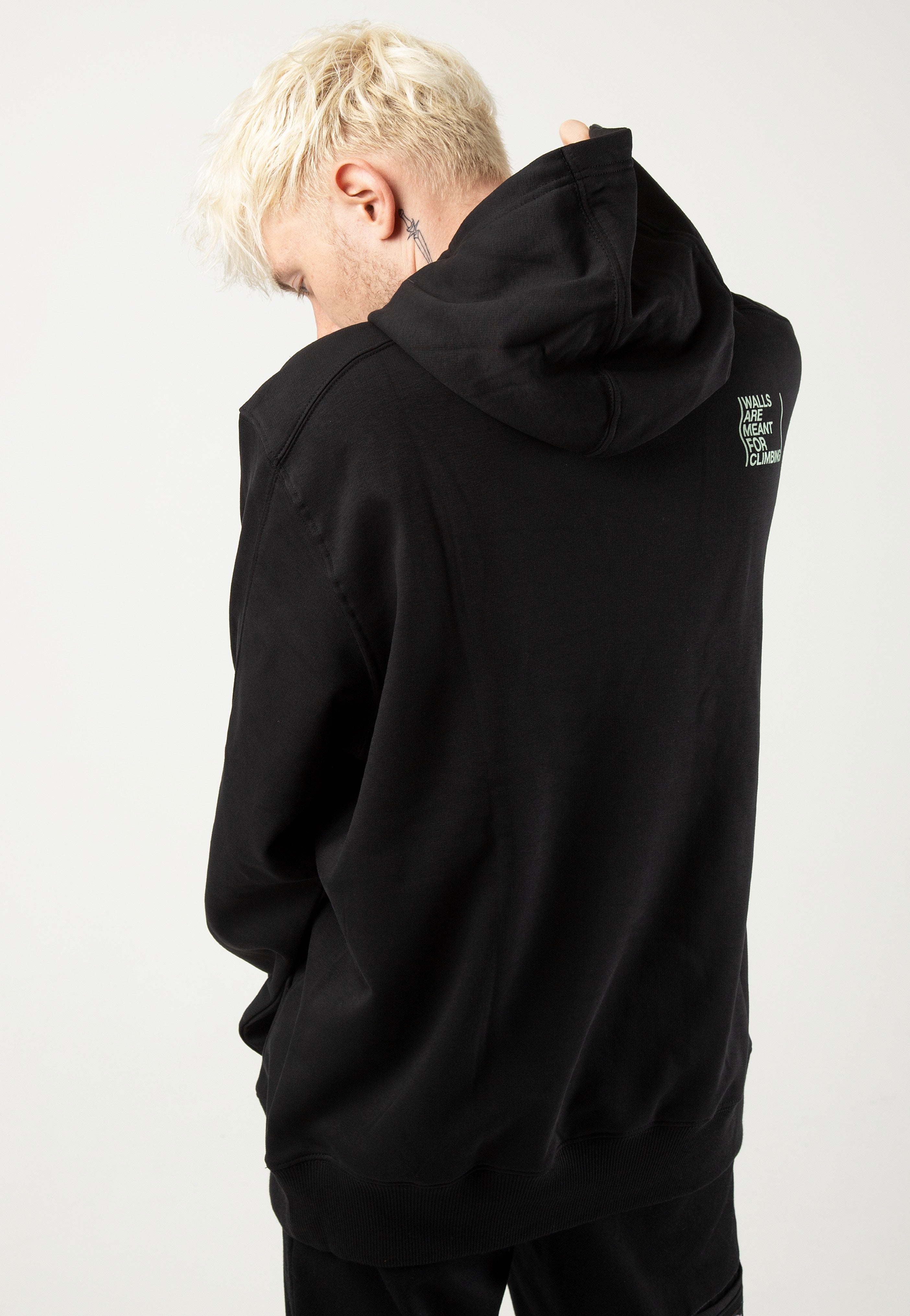 Men in black hoodie online