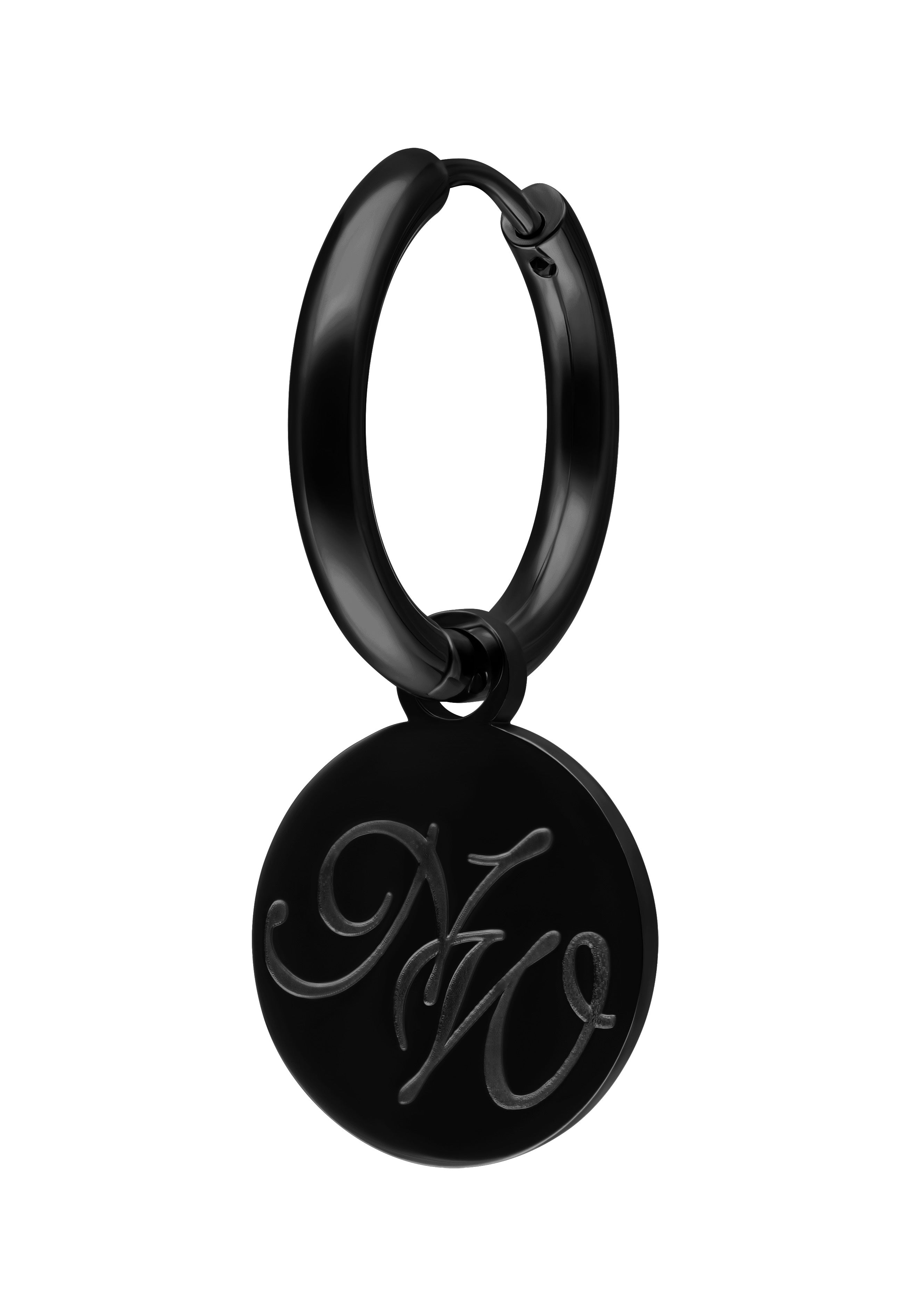 Wildcat x Nightwish - Little Hoops Coin Log Black - Earrings | Neutral-Image