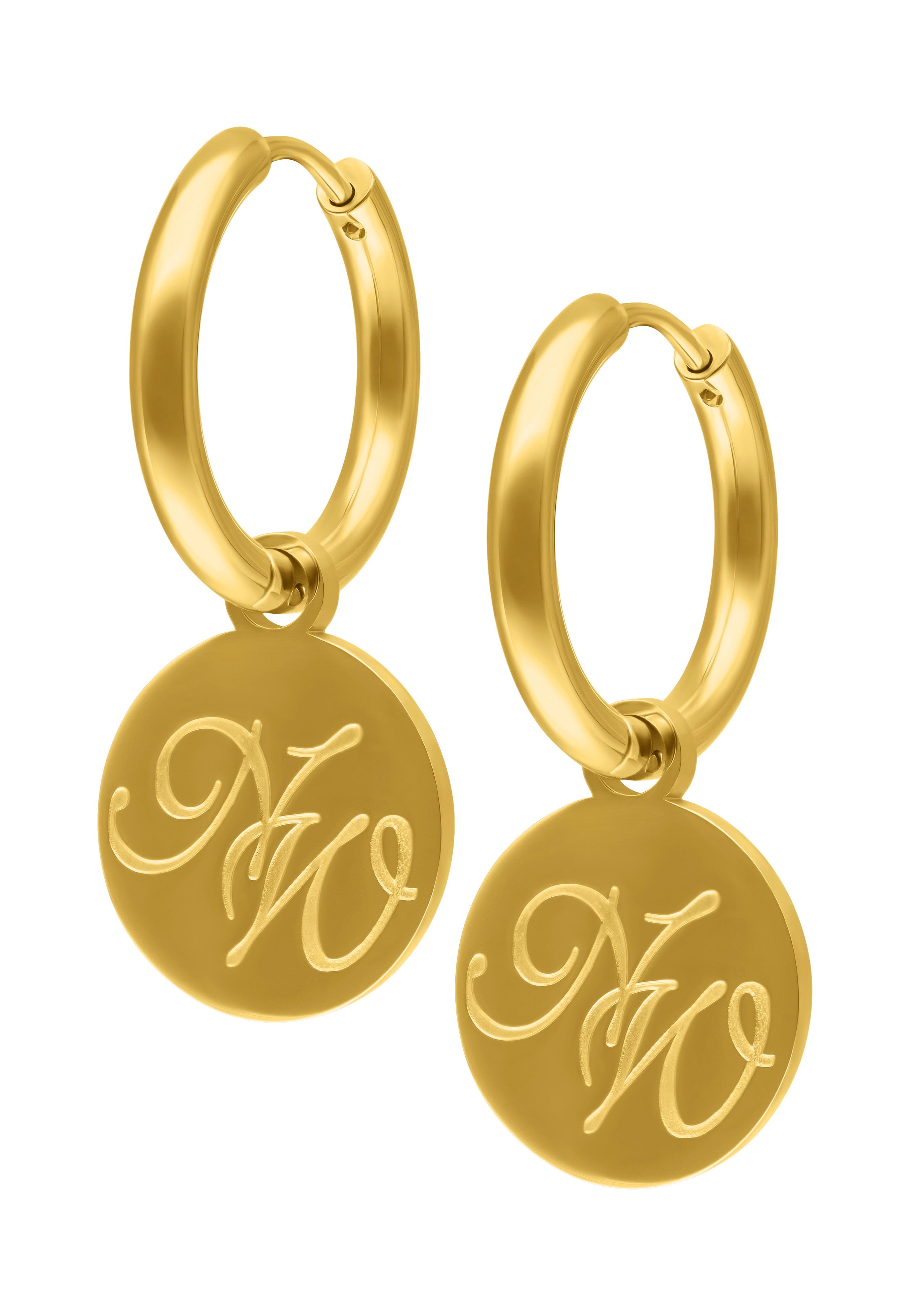 Wildcat x Nightwish - Little Hoops Coin Logo Gold - Earrings | Neutral-Image