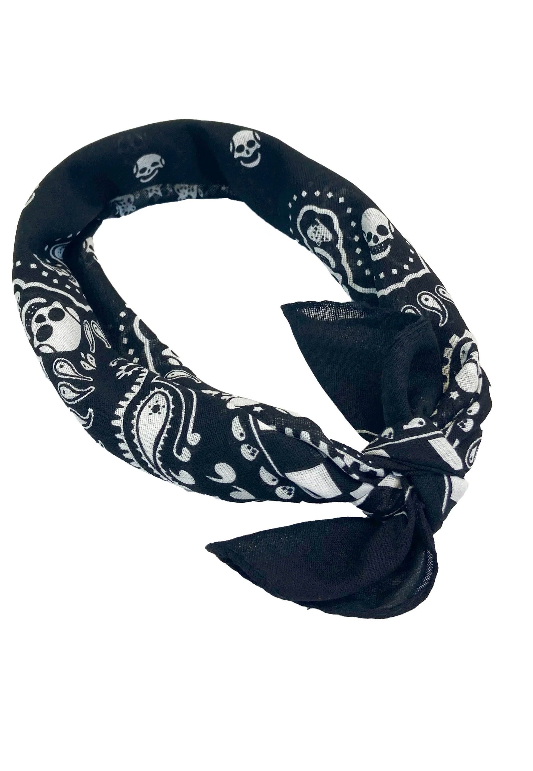 Pamela Mann - Checker Skull Black And White - Bandana | Neutral-Image