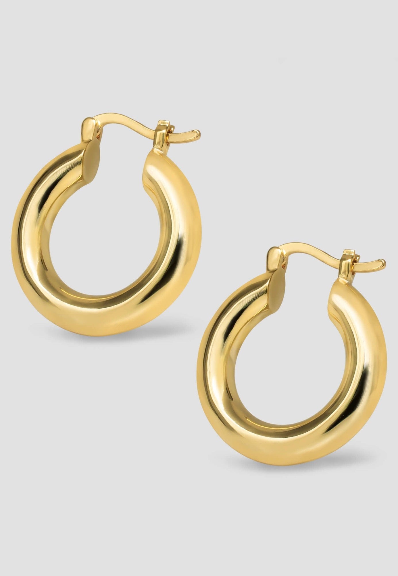 Ask & Embla - Classic Halo Gold - Earrings | Neutral-Image