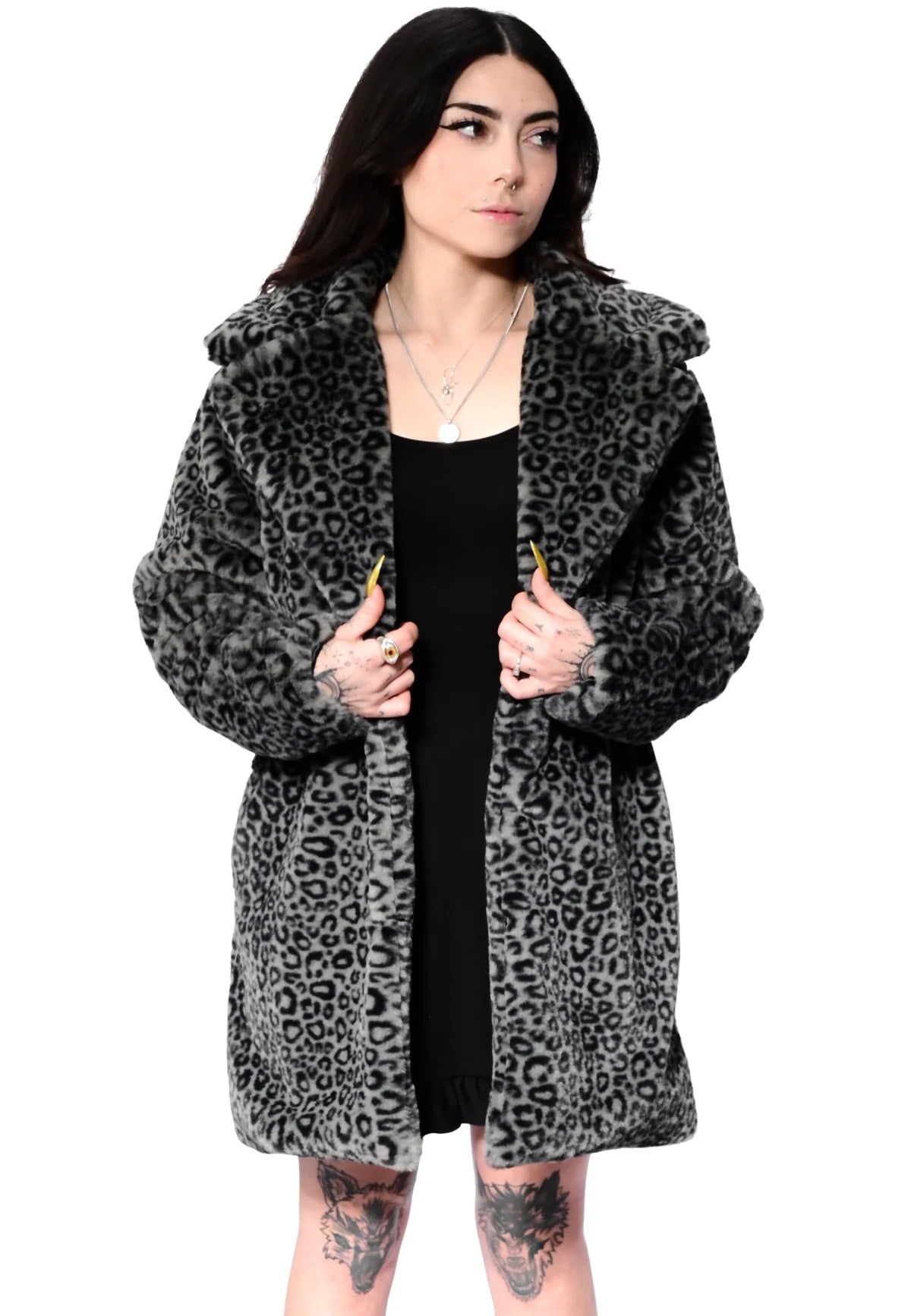 Foxblood - Charli Leopard Grey - Jacket | Women-Image